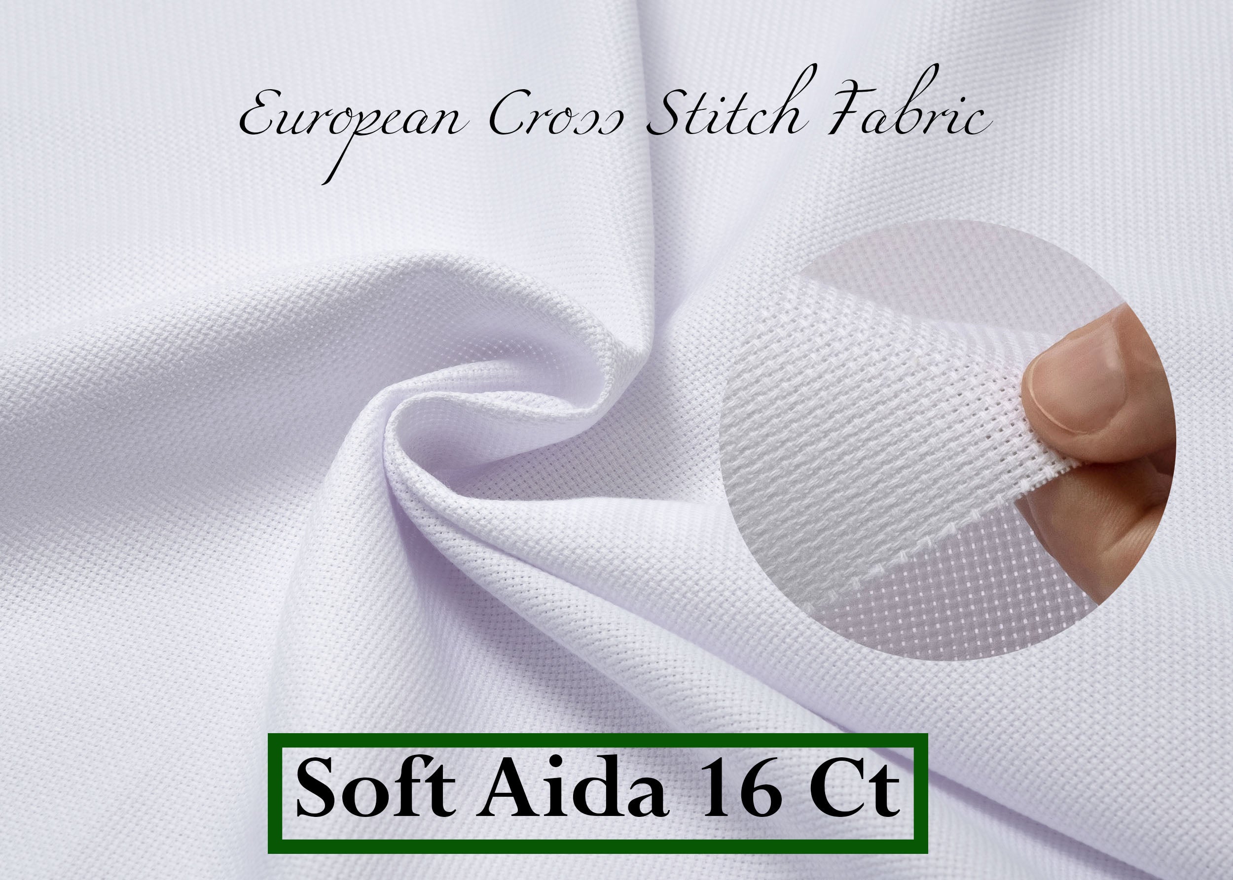 Aida cloth 16 count in IVORY