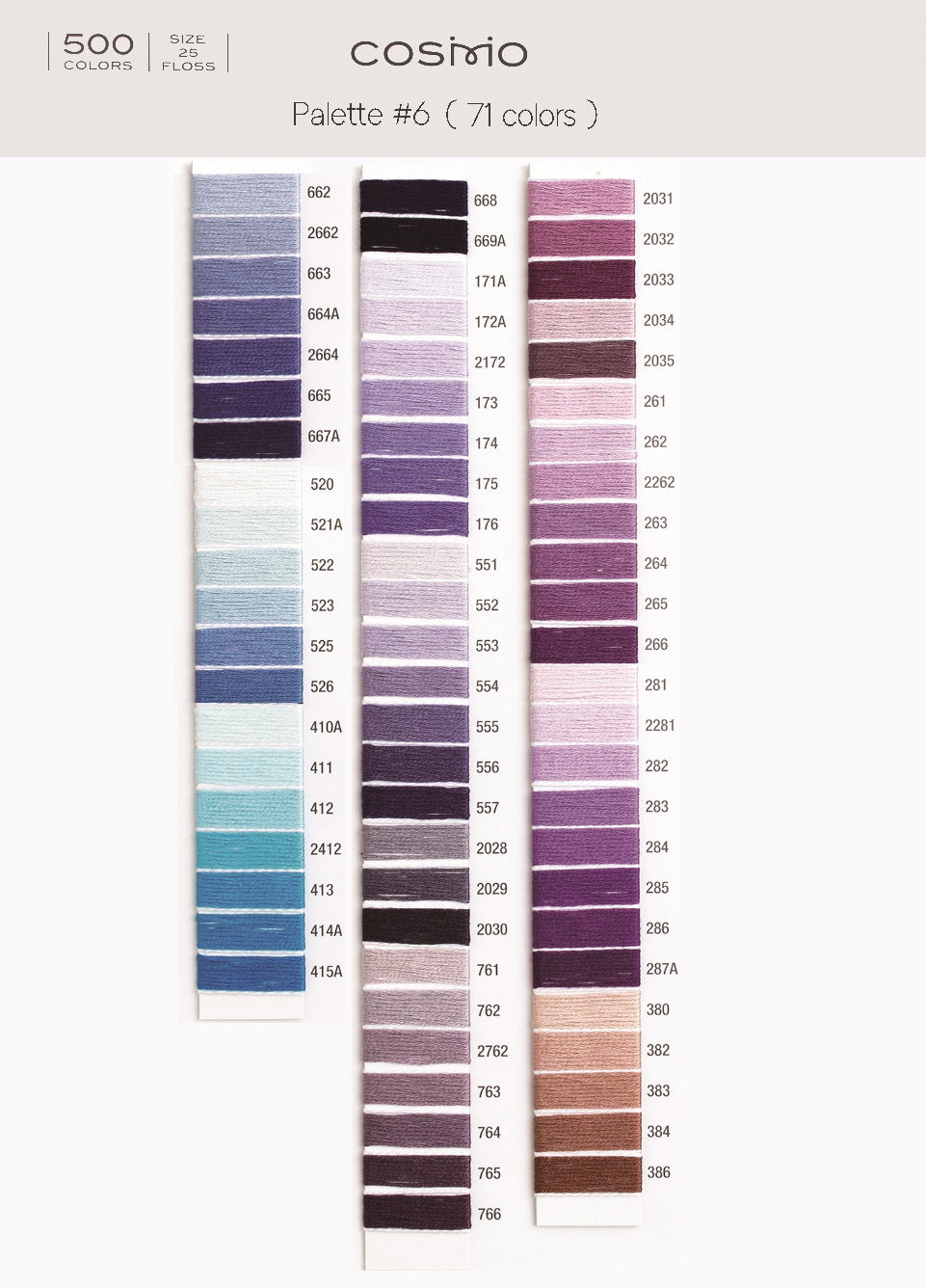COSMO Embroidery Floss Bundle / Cosmo Thread Full Set 500 colors