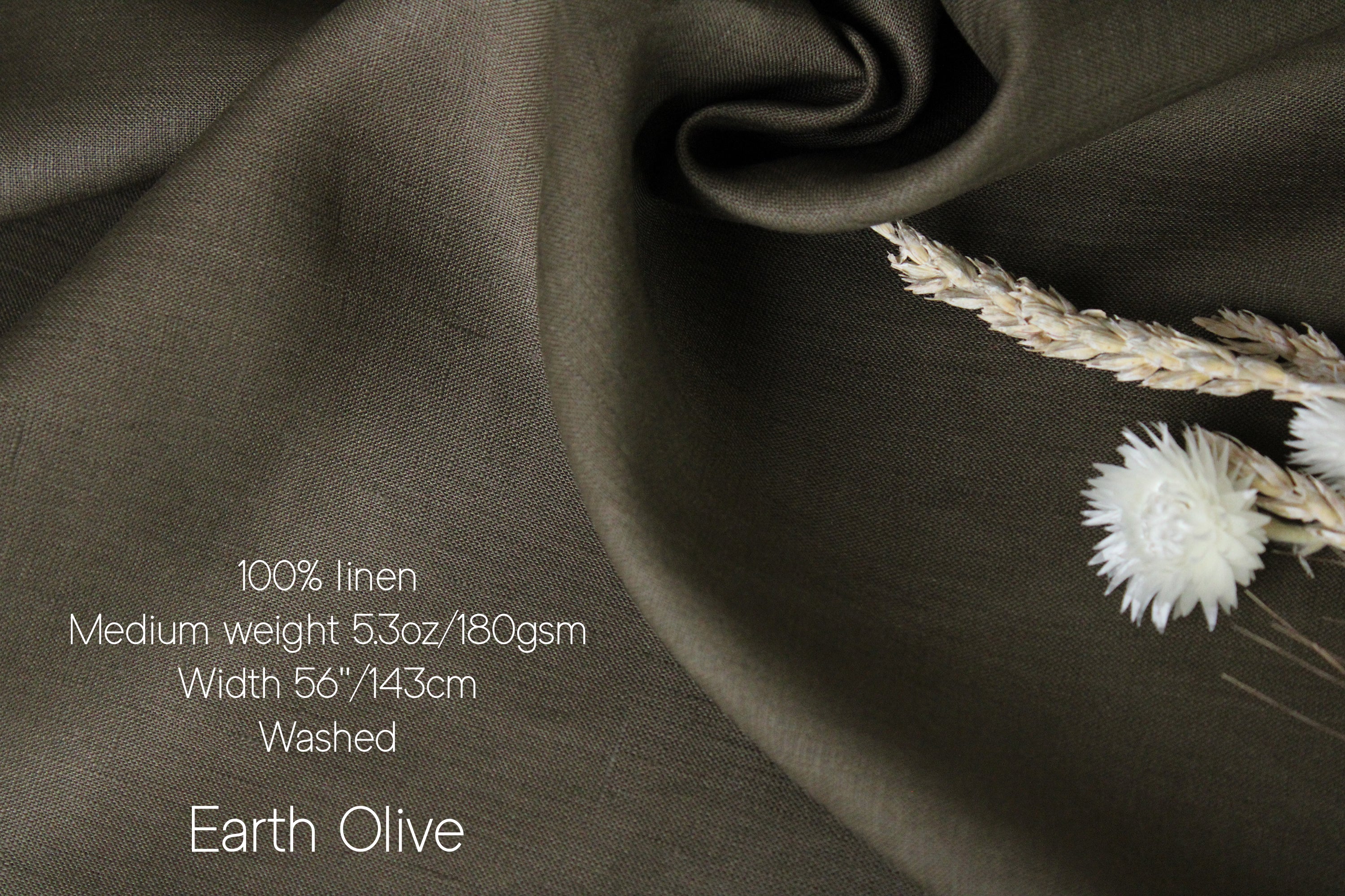 Linen fabric by the yard for Clothing, Curtains / Lightweight - Medium weight linen fabric European flax