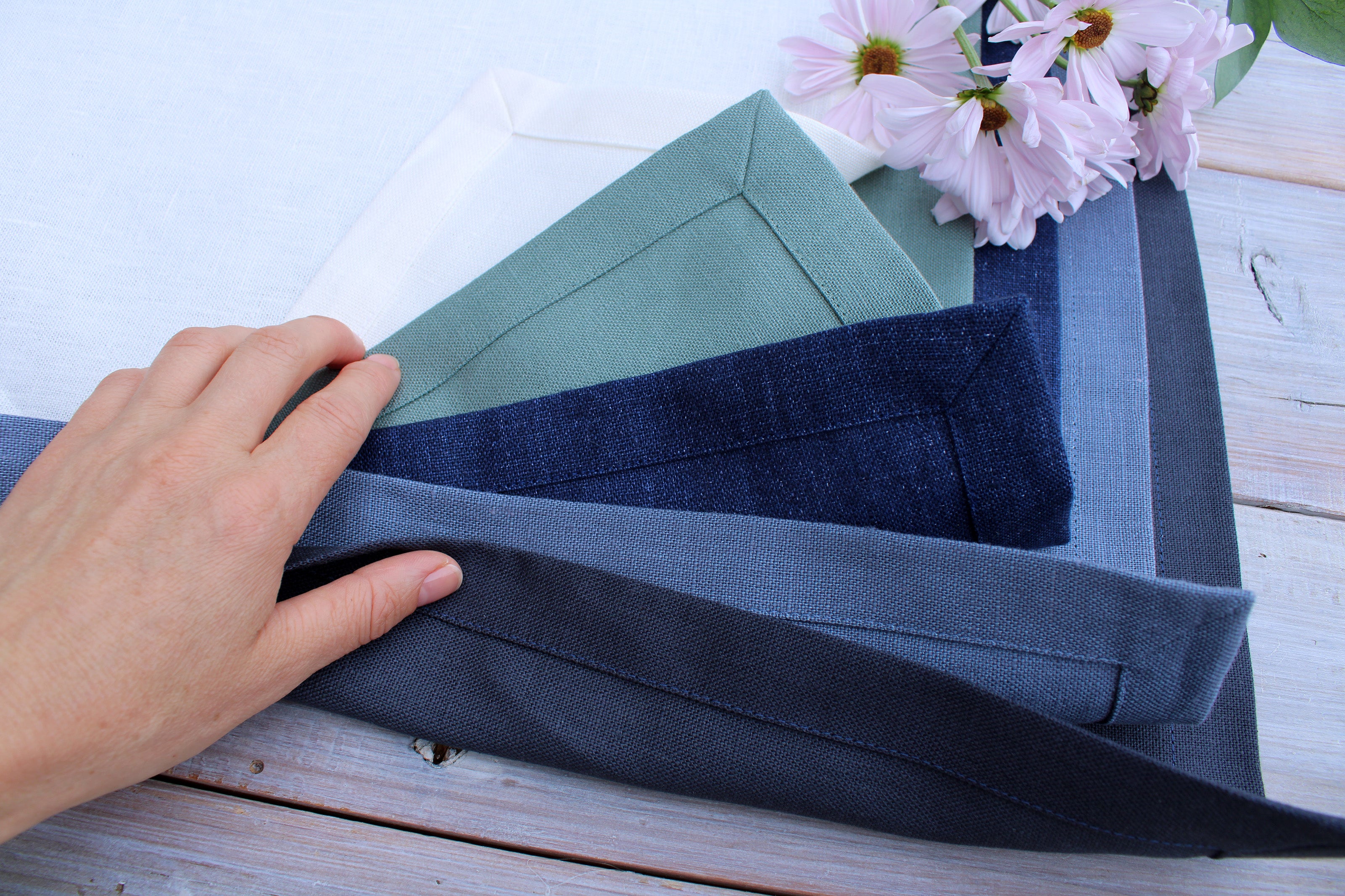100% Linen placemats Heavyweight 13x16''/ Handmade in the US