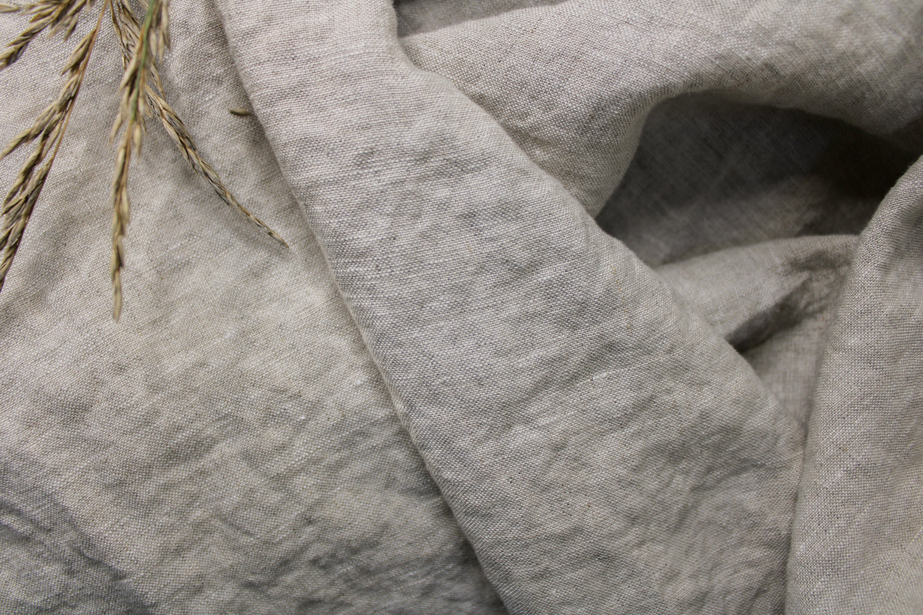 100% PREWASHED Linen Fabric by the Yard / Oatmeal Linen Fabric / Buy Linen Online