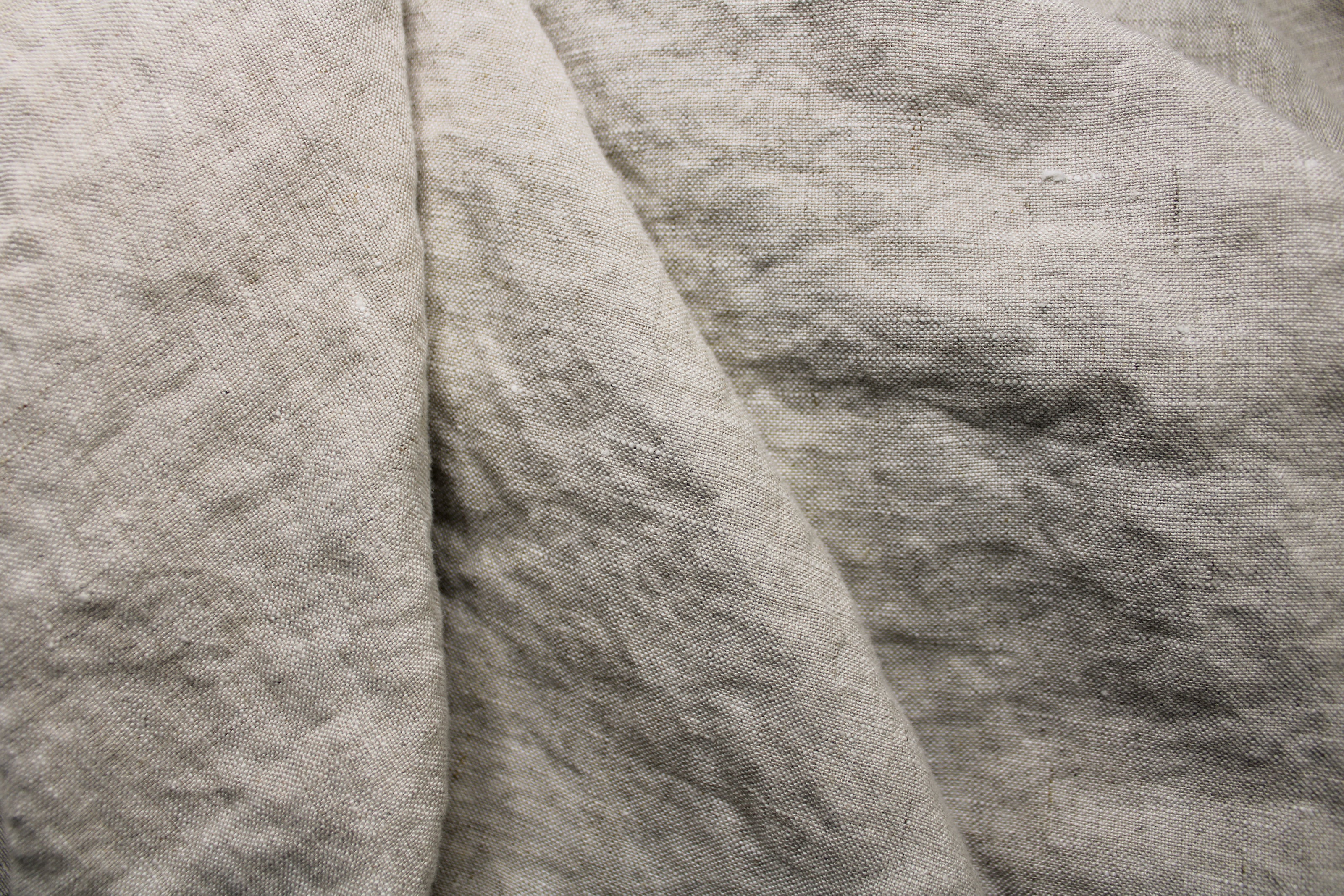 100% PREWASHED Linen Fabric by the Yard / Oatmeal Linen Fabric / Buy Linen Online