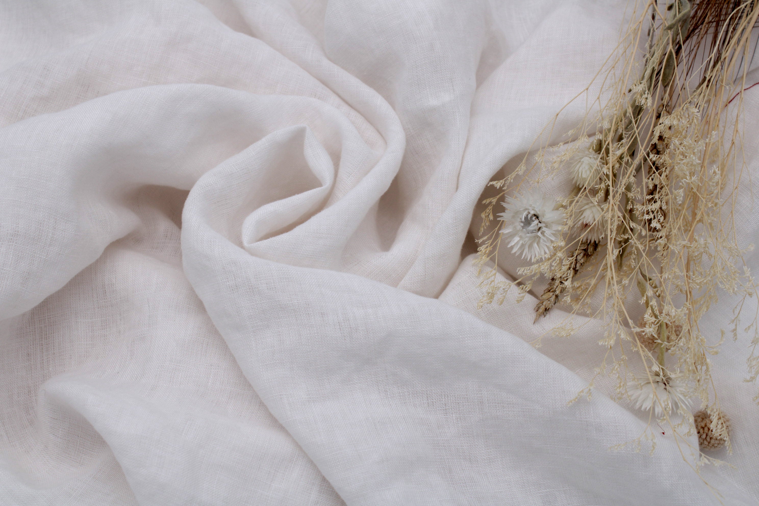 Extra Wide Linen Fabric 96'' Prewashed - Antique White Linen Fabric Li ...