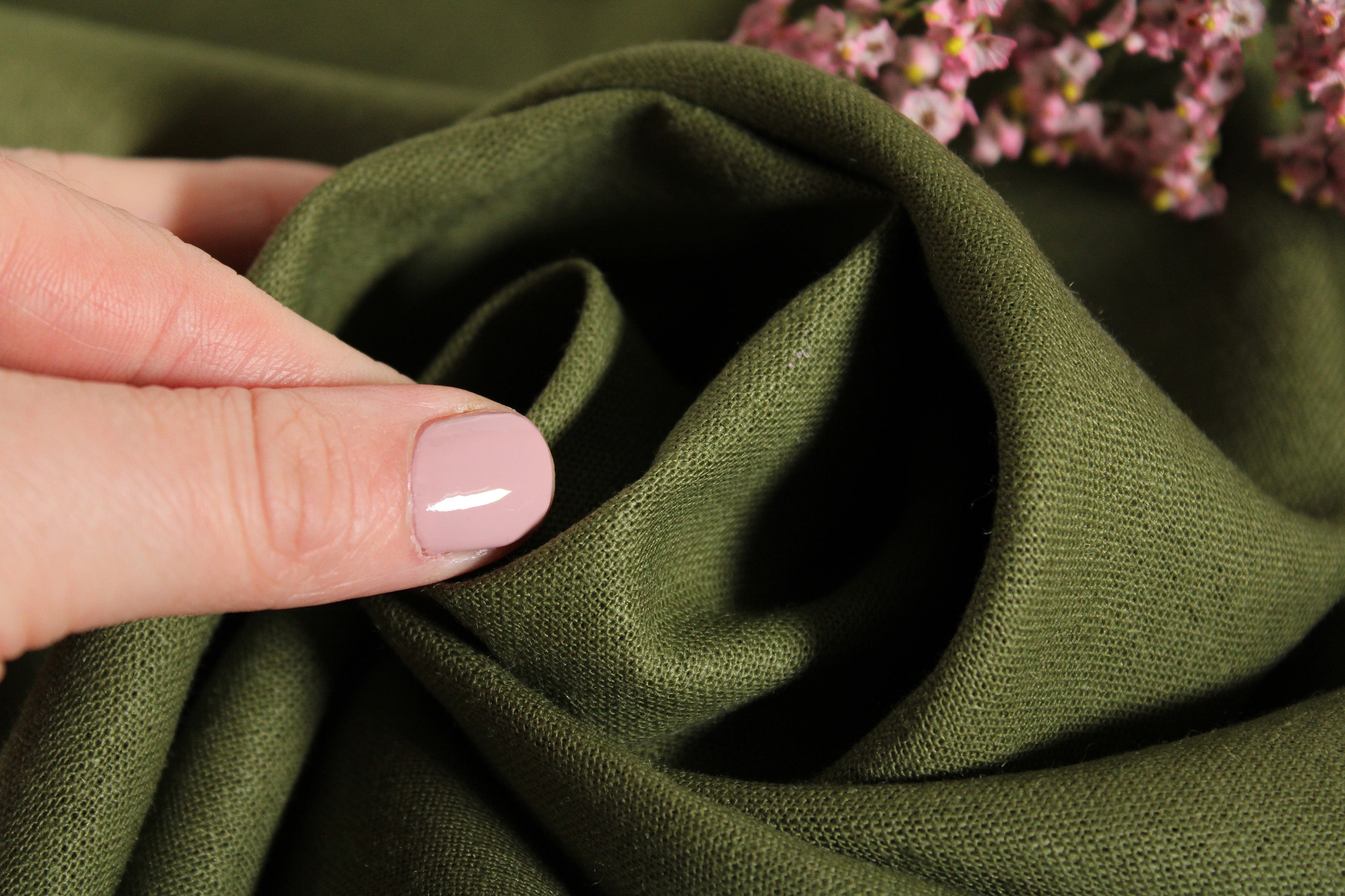 NEW LINEN FABRIC COLLECTION!!! / 100% Linen Fabric by the Yard / Terrarium moss Linen Fabric / Buy Linen Online
