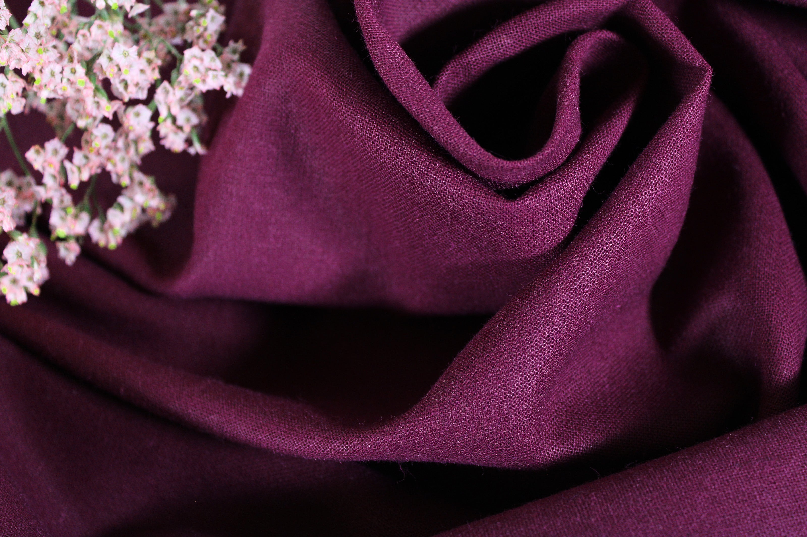 NEW LINEN FABRIC COLLECTION!!! / 100% Linen Fabric by the Yard / Dark purple Linen Fabric / Buy Linen Online