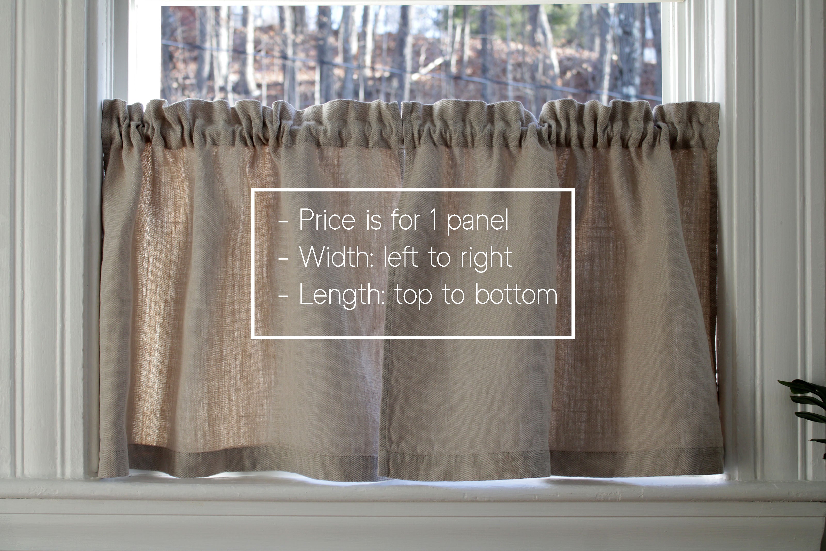 Heavy Weight Linen Curtains / Kitchen Linen Curtains / Custom Curtains US