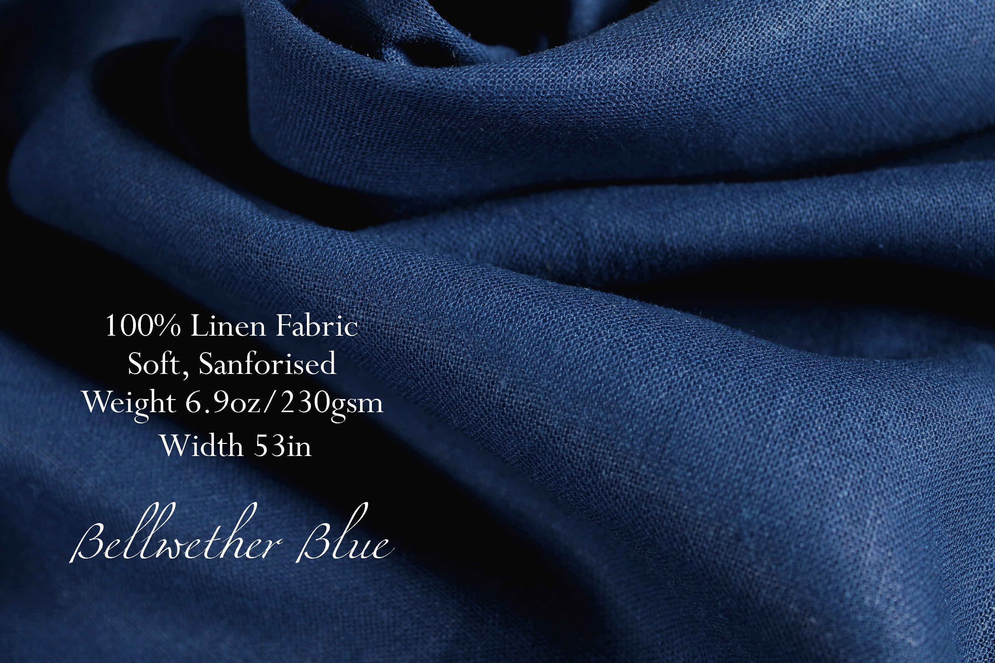 NEW LINEN FABRIC COLLECTION!!! / 100% Linen Fabric by the Yard / Bellwether blue Linen Fabric / Buy Linen Online
