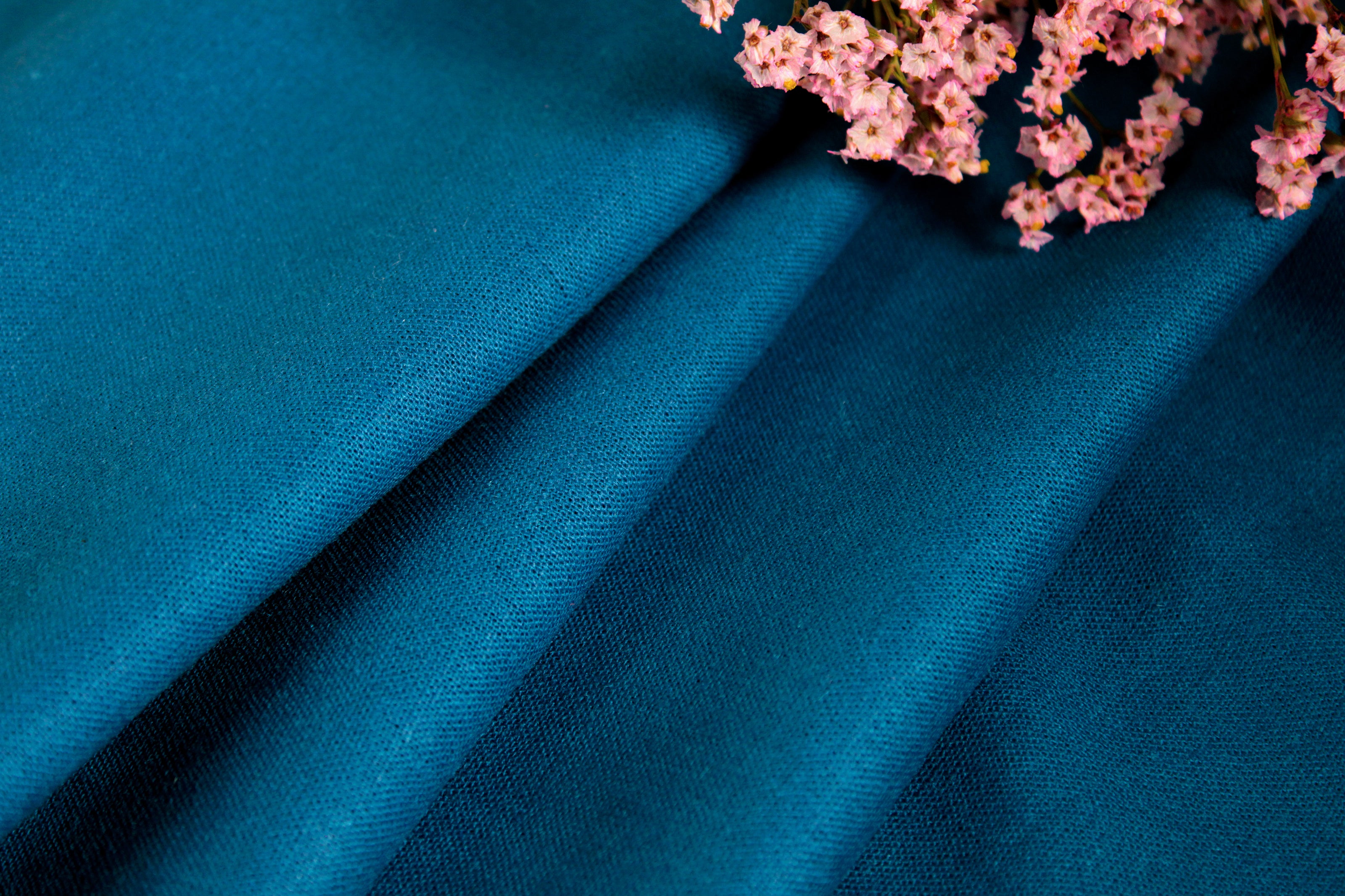 WHOLESALE Linen Fabric USA / Linen Fabric ROLL Wholesale / Linen by the Bolt / Classic blue linen fabric