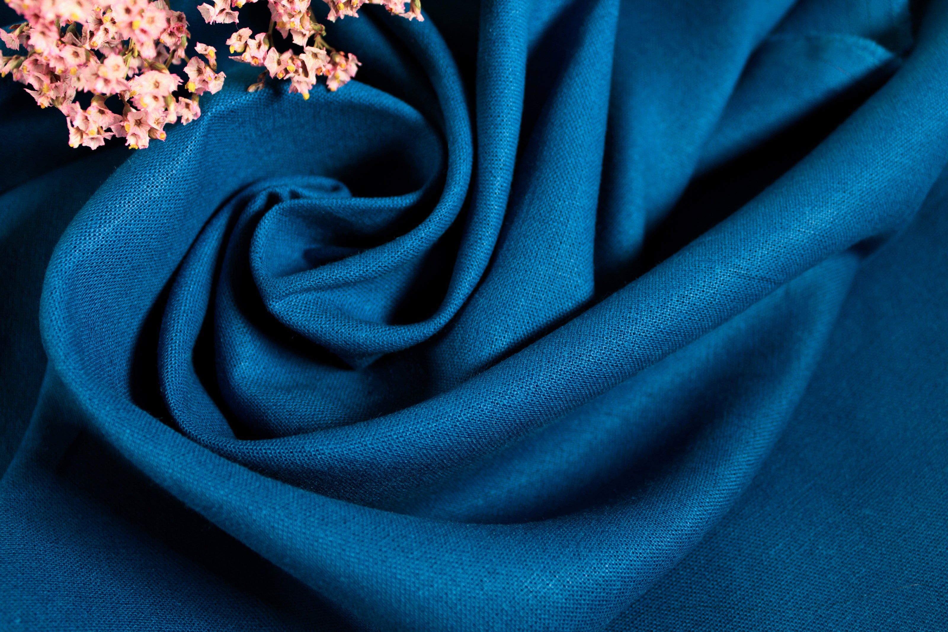 NEW LINEN FABRIC COLLECTION!!! / 100% Linen Fabric by the Yard / Classic blue Linen Fabric / Buy Linen Online