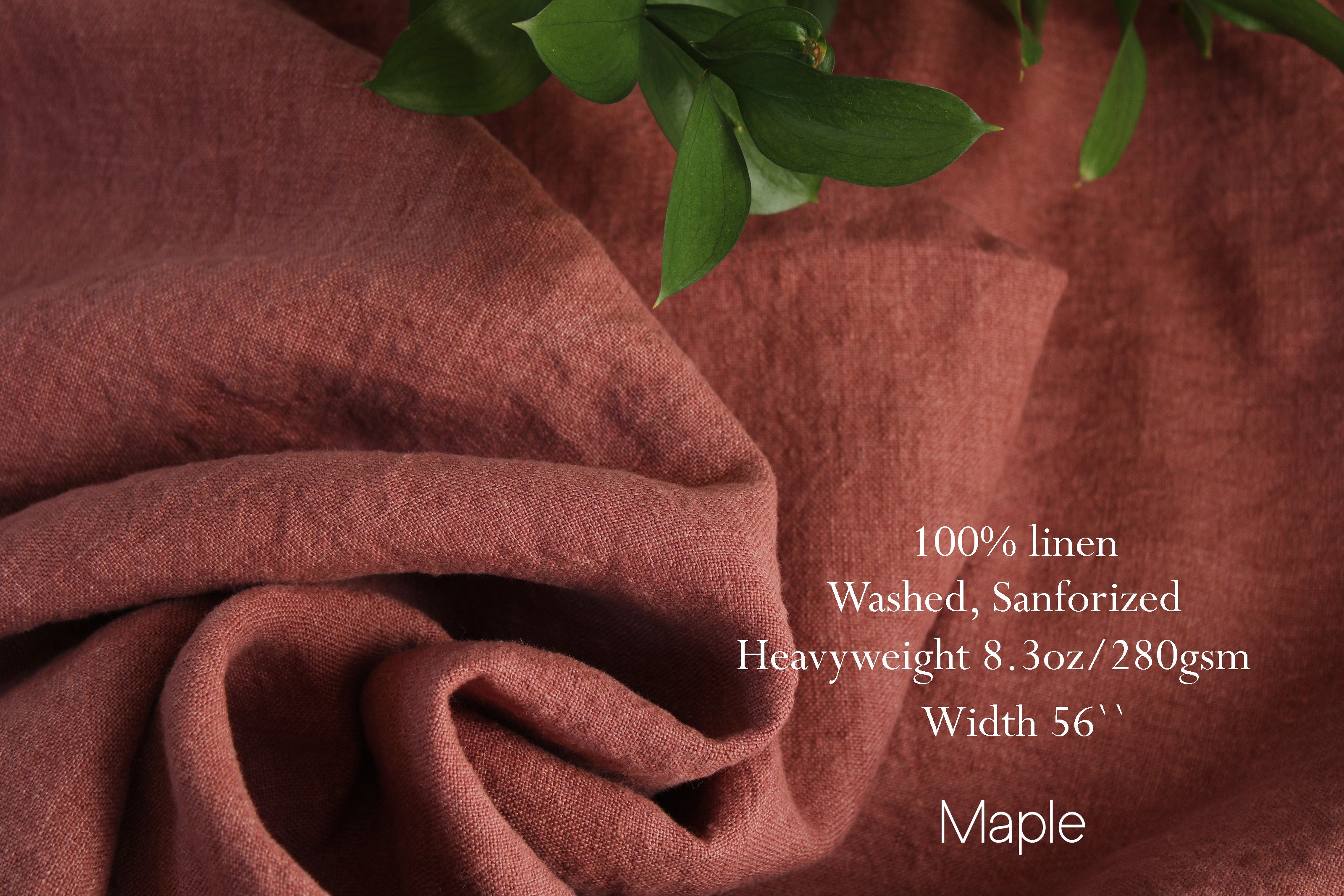 WHOLESALE 100% linen fabric / Linen Fabric ROLL Wholesale / Linen by the Bolt / Maple Linen fabric Heavyweight Prewashed