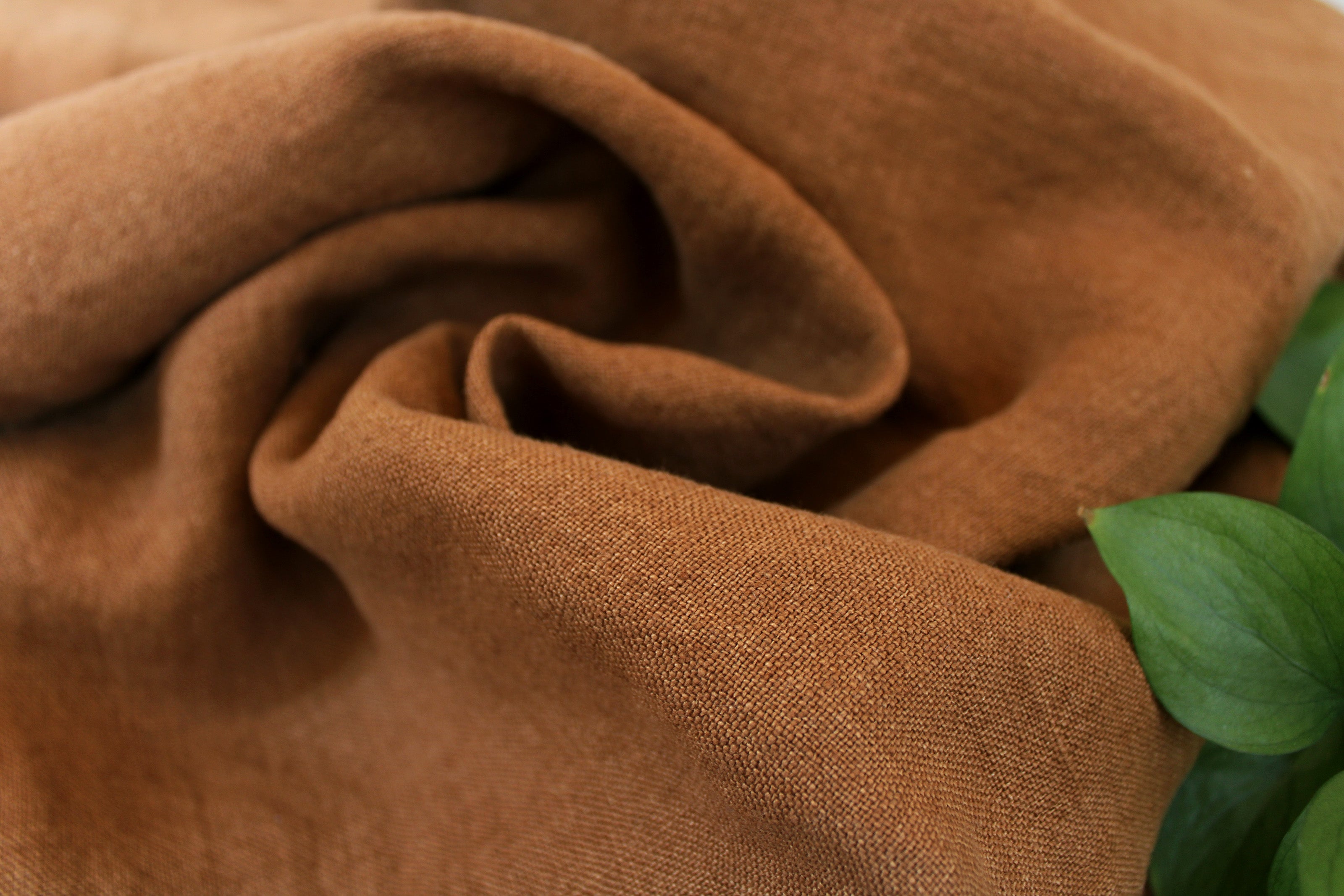 WHOLESALE 100% linen fabric / Linen Fabric ROLL Wholesale / Linen by the Bolt / Cognac Linen fabric Heavyweight Prewashed