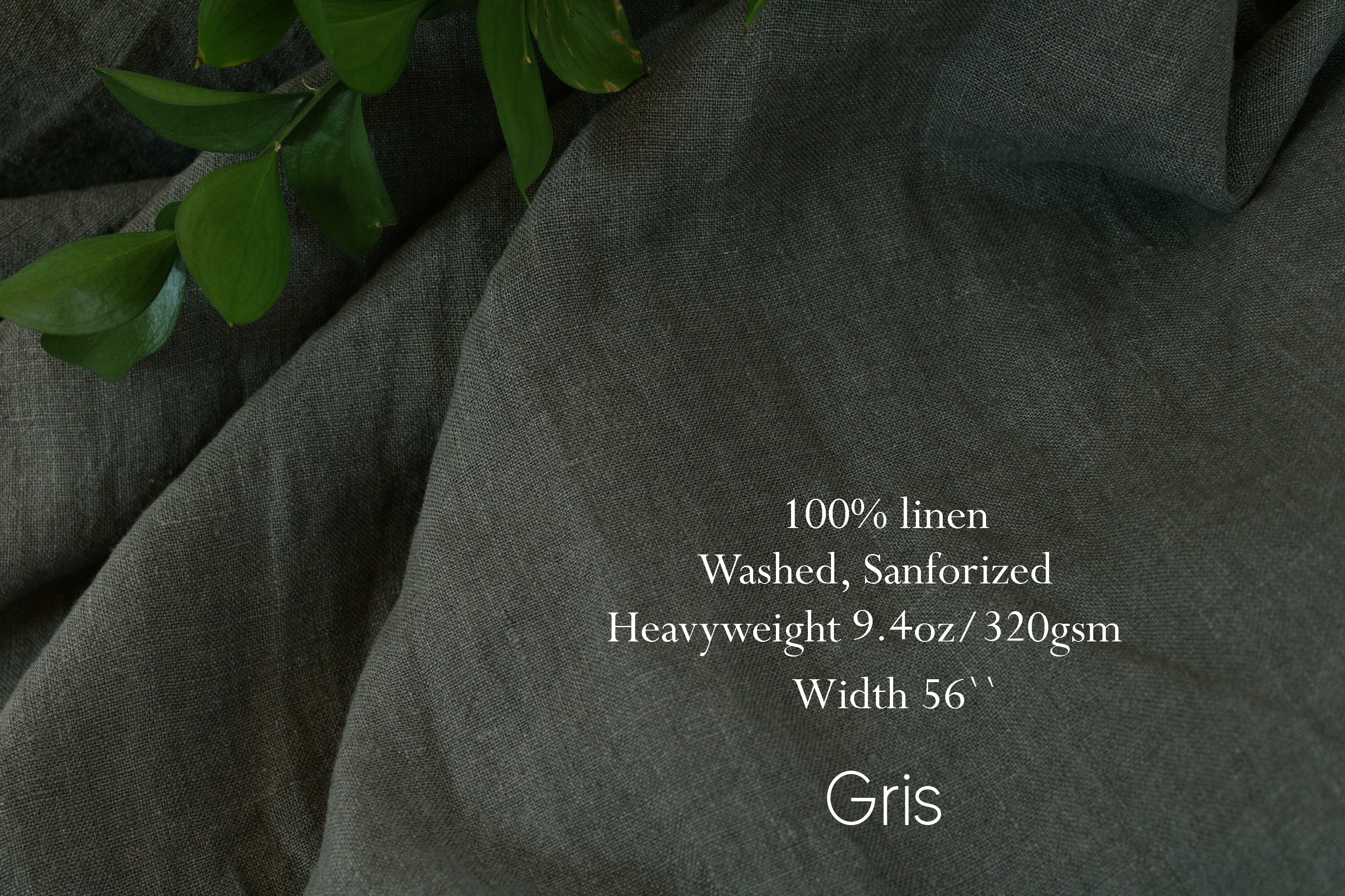 WHOLESALE 100% linen fabric / Linen Fabric ROLL Wholesale / Linen by the Bolt / Gris Linen fabric Heavyweight Prewashed