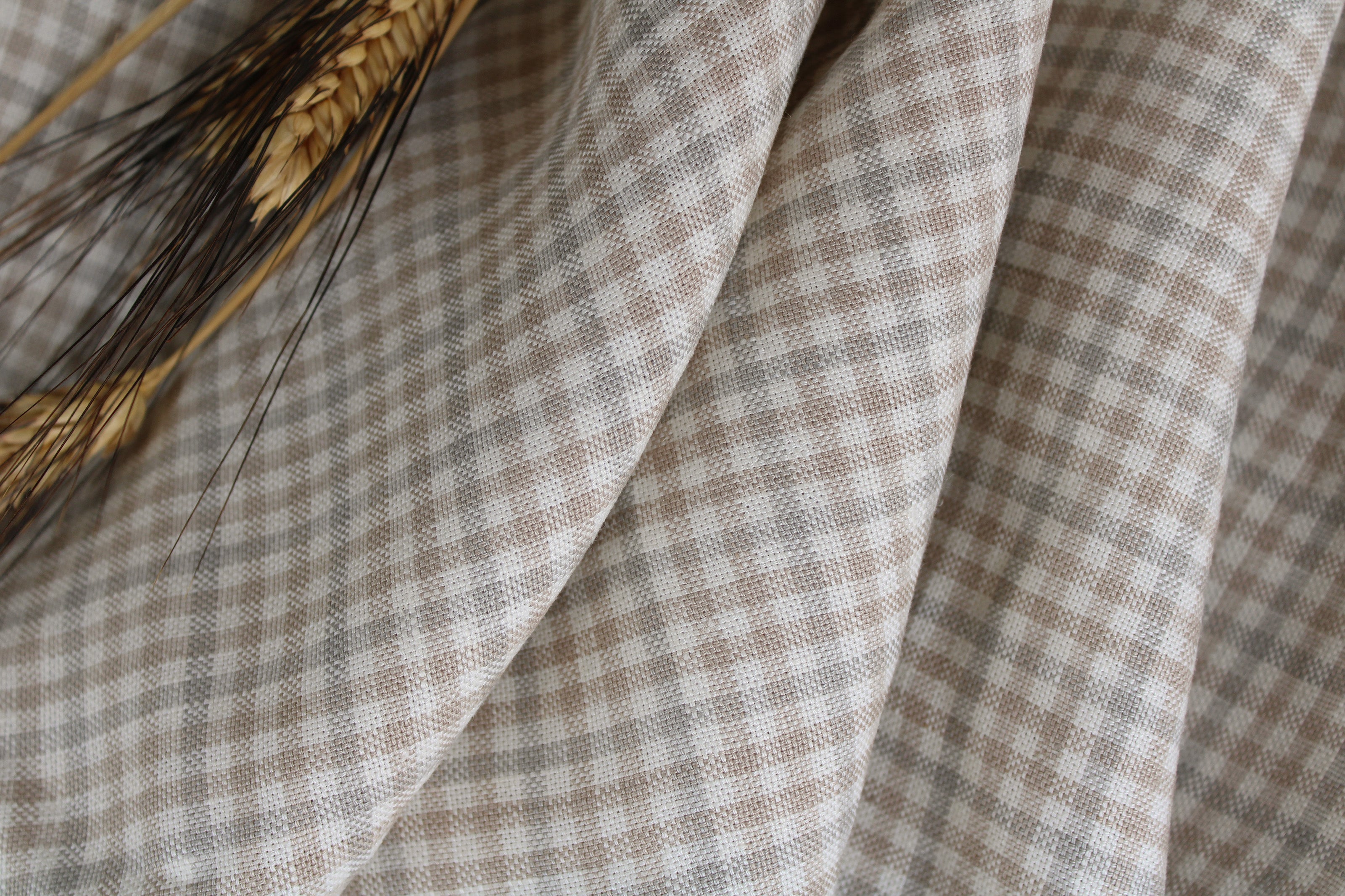 Checked linen fabric - Gingham Linen Fabric by the Yard - Buy Linen Online