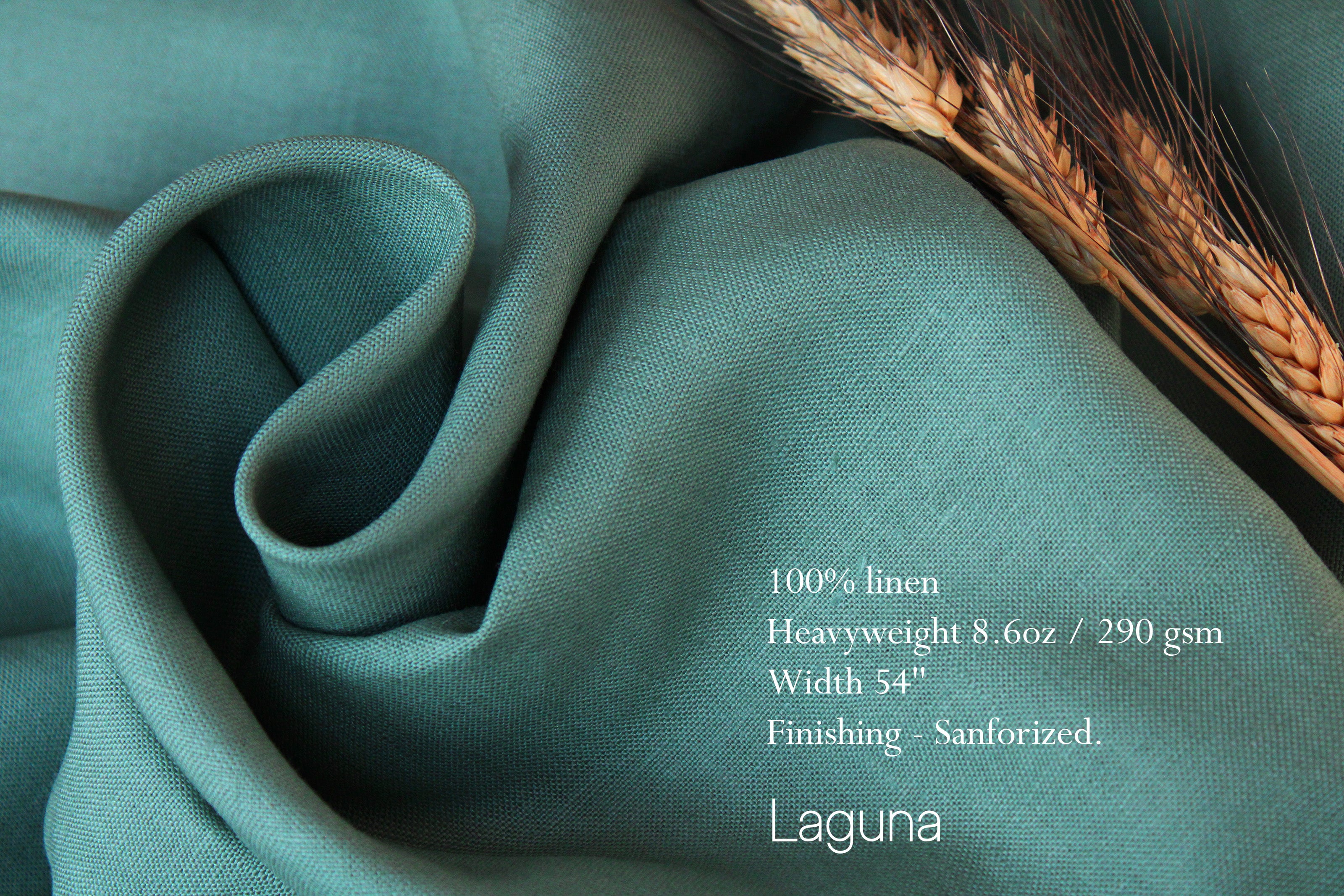 Heavyweight Linen fabric by the yard/ Laguna Linen Fabric