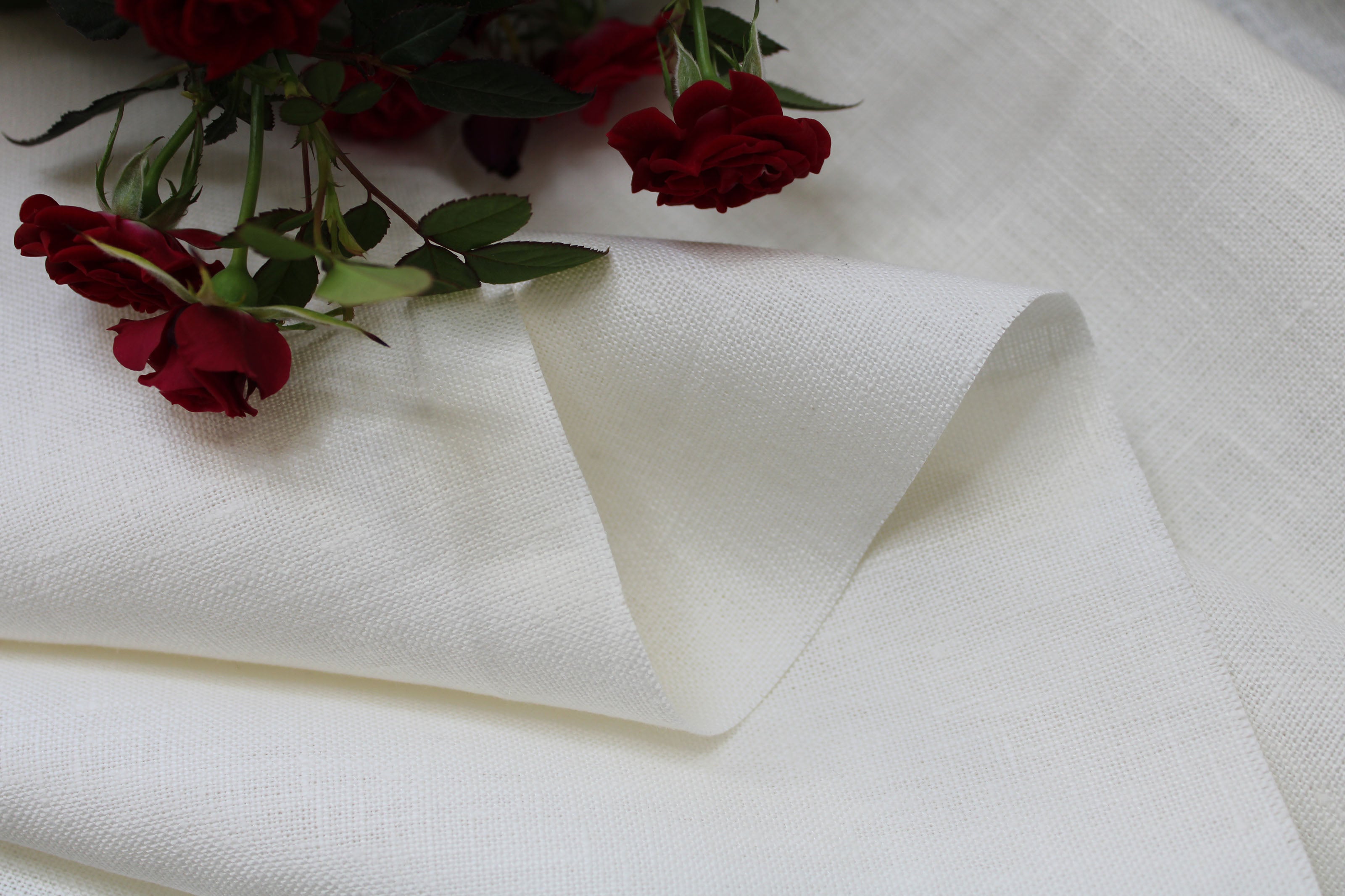 WHOLESALE Linen Fabric USA / Linen Fabric ROLL Wholesale / Linen by the Bolt / Off White linen fabric Heavyweight