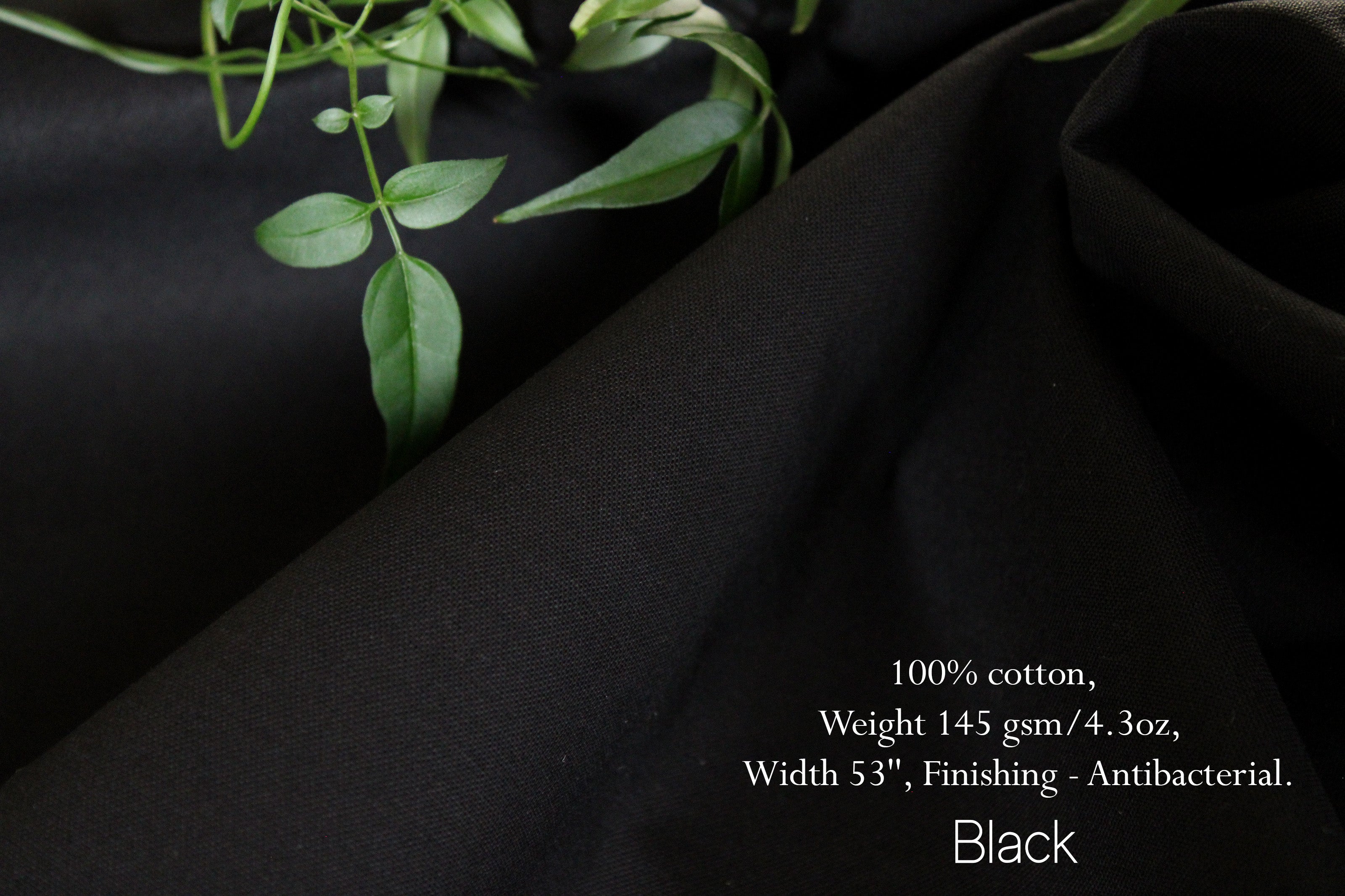 100% Linen Fabric by the Yard / Gray Black Linen Fabric / Buy Linen Online