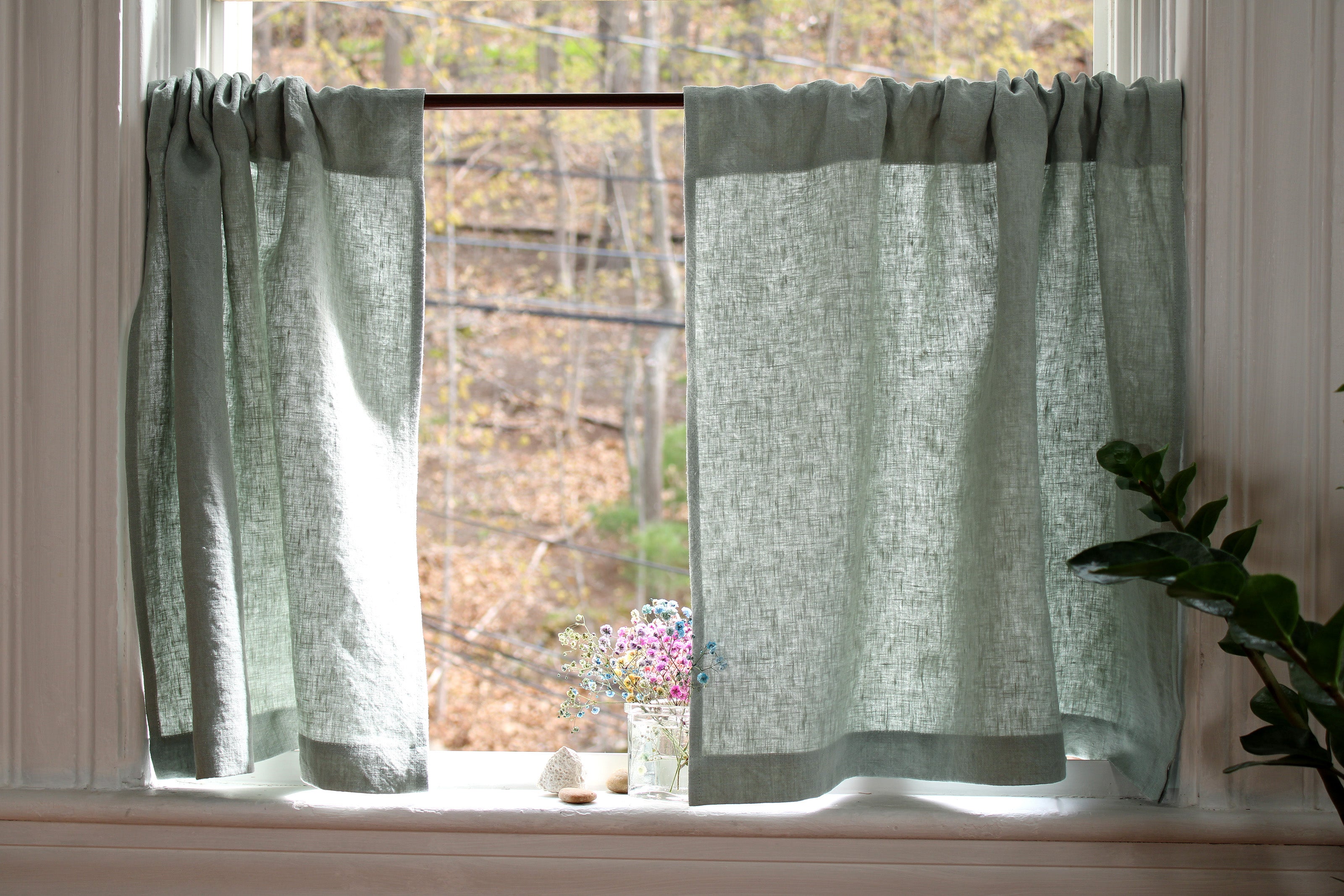 Best Heavy Linen Curtains / Washed Linen Curtains / Custom Curtains US