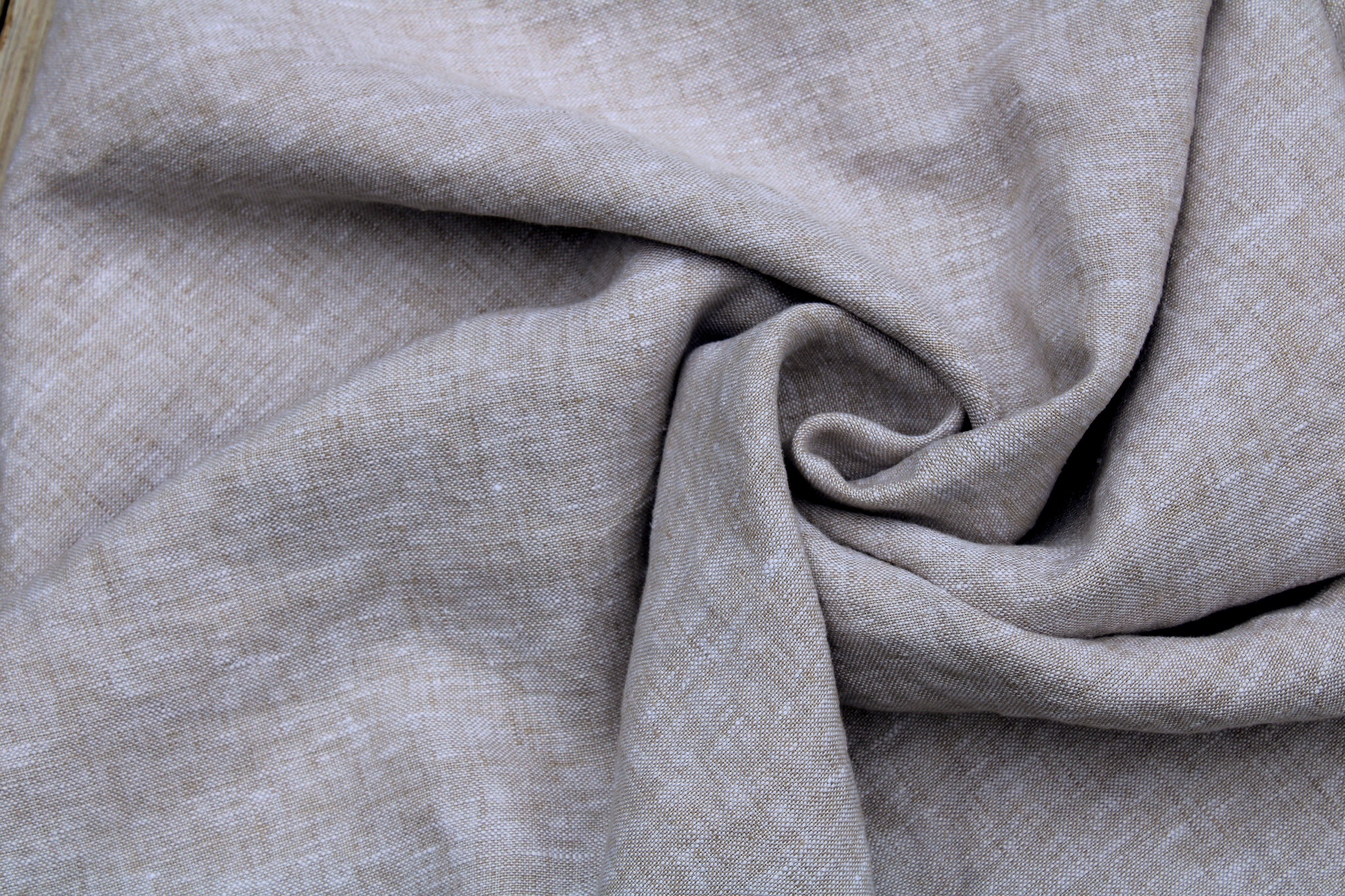 Oatmeal Linen Fabric Heavyweight 8.1oz - Prewashed Linen Fabric