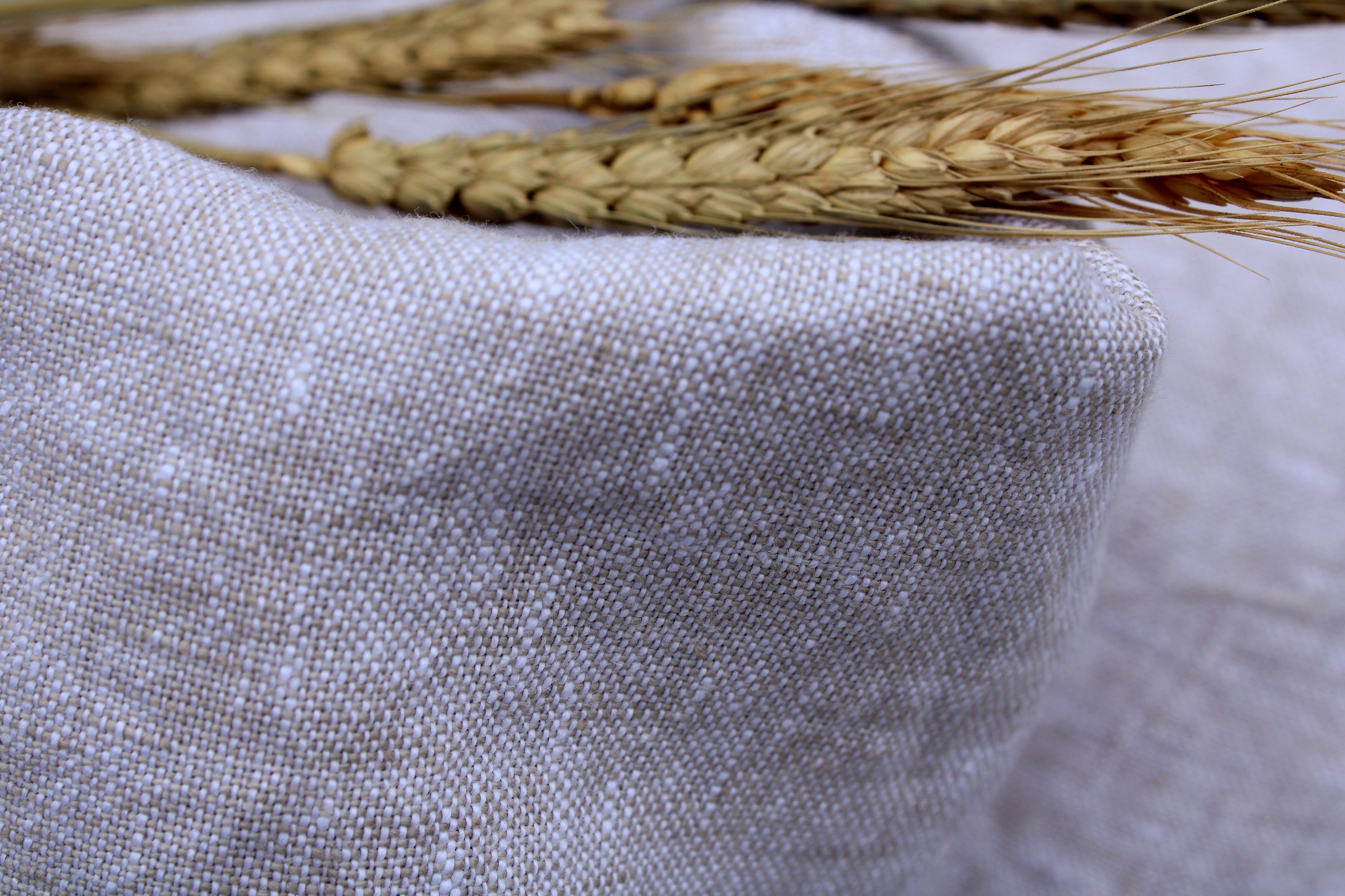 Oatmeal Linen Fabric Heavyweight 8.1oz - Prewashed Linen Fabric