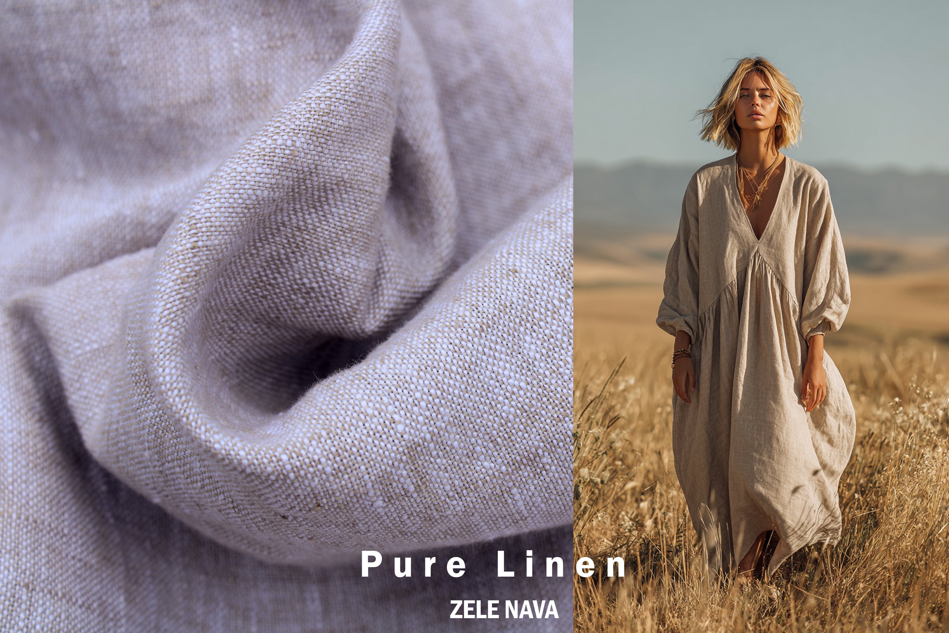 Oatmeal Linen Fabric Heavyweight 8.1oz - Prewashed Linen Fabric