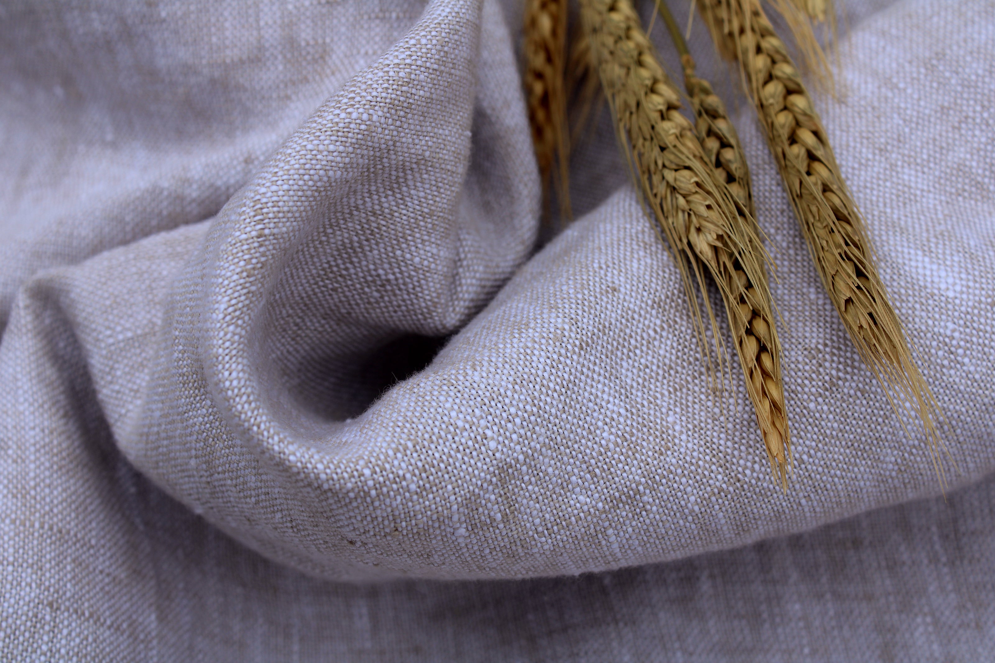Oatmeal Linen Fabric Heavyweight 8.1oz - Prewashed Linen Fabric
