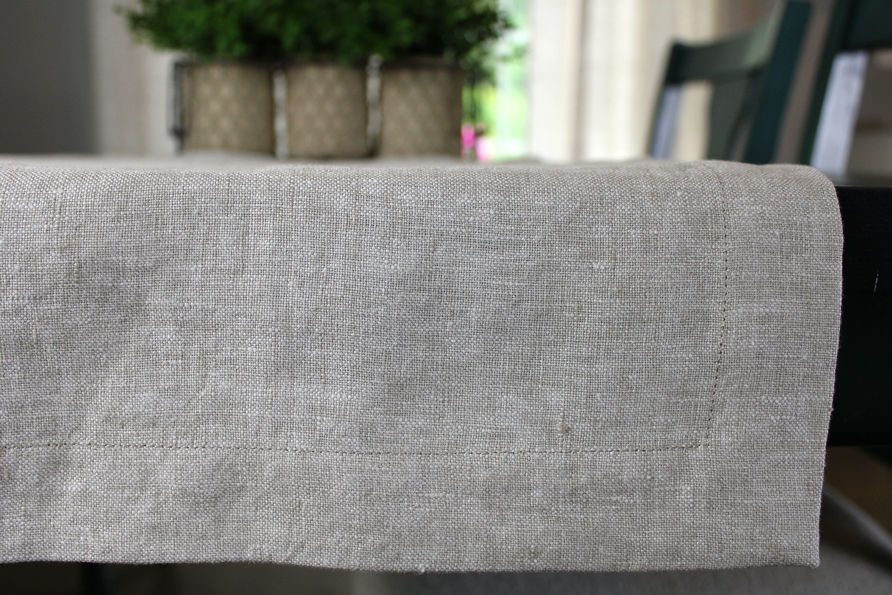 Pure Linen Table Runner Heavyweight - Oatmeal Table Runner - Prewashed - Custom Sizes