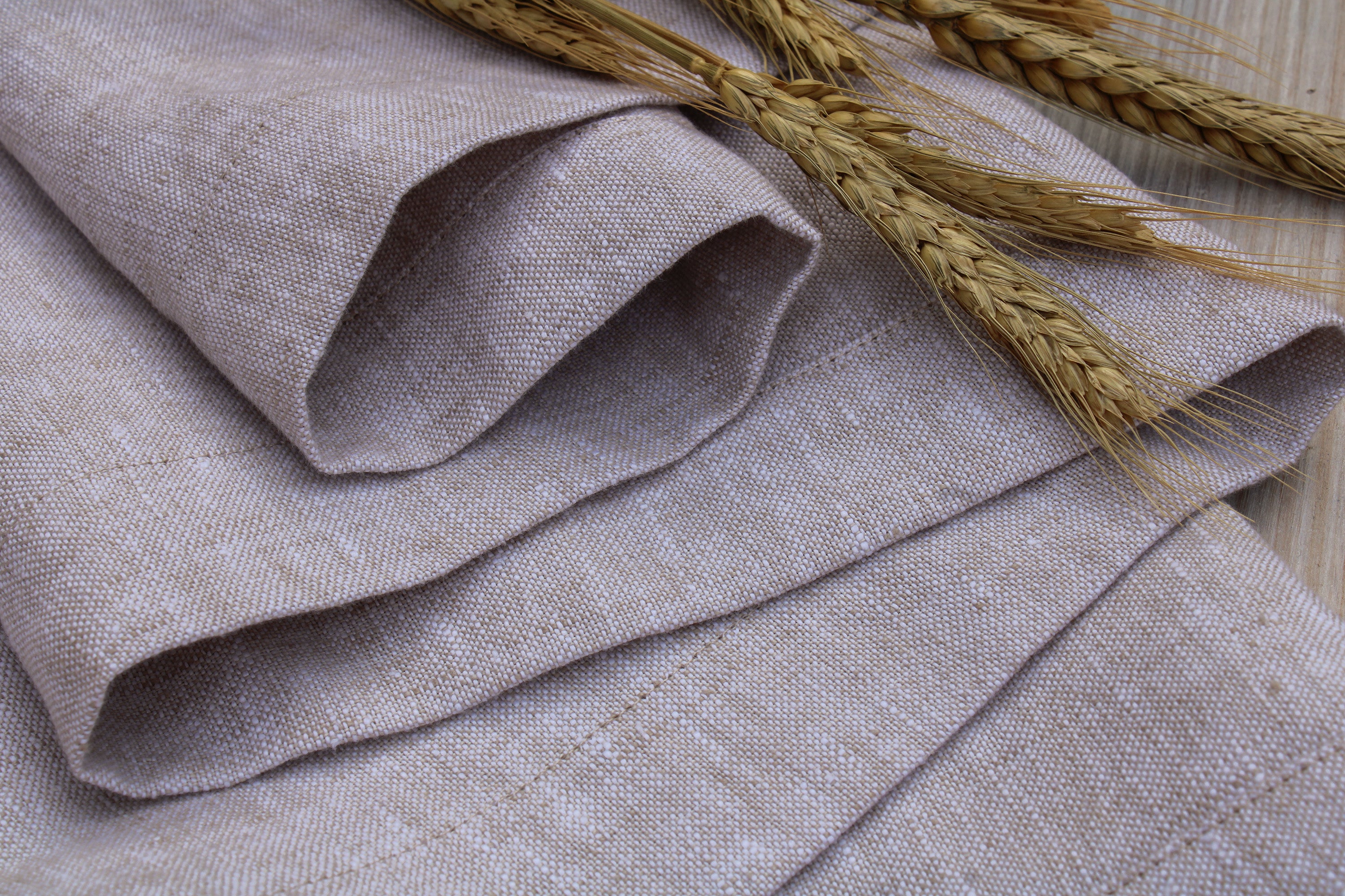 Pure Linen Table Runner Heavyweight - Oatmeal Table Runner - Prewashed - Custom Sizes