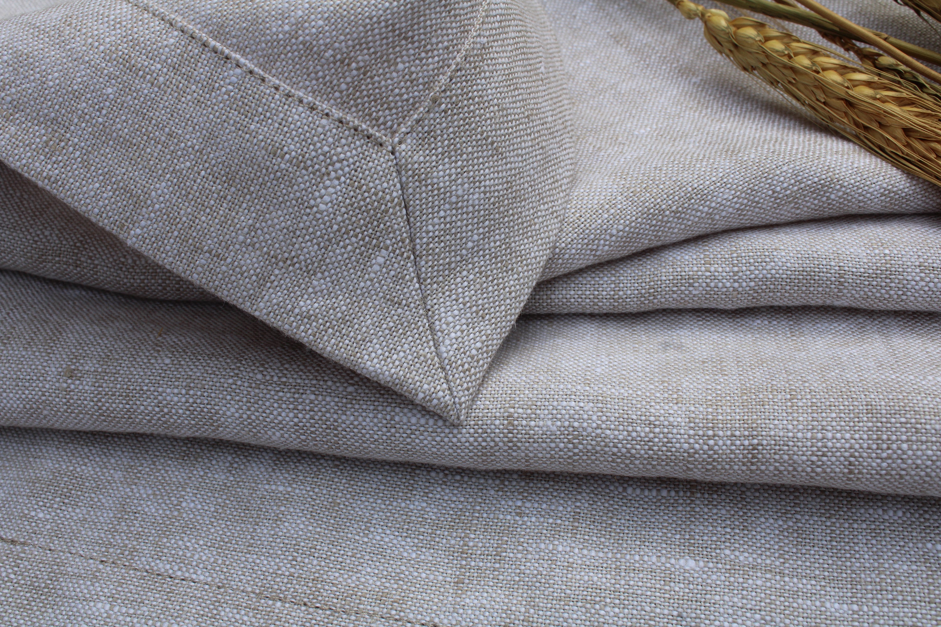 Pure Linen Table Runner Heavyweight - Oatmeal Table Runner - Prewashed - Custom Sizes