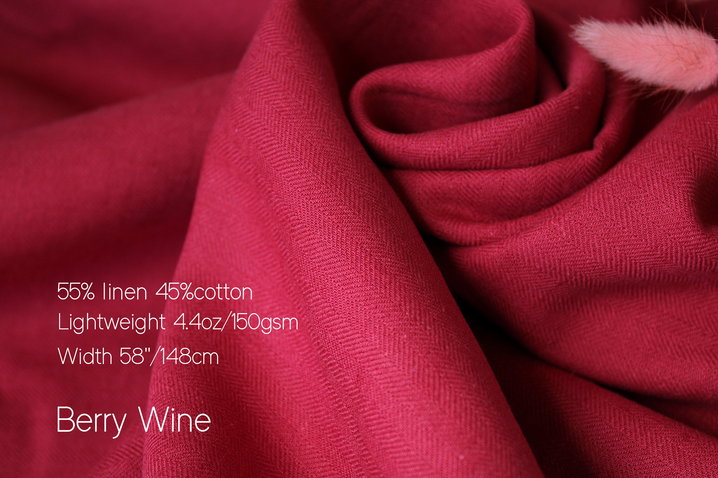 100% Linen Fabric by the Yard / Beige Brown Wine Check Plaid Linen Fabric / Buy Linen Online