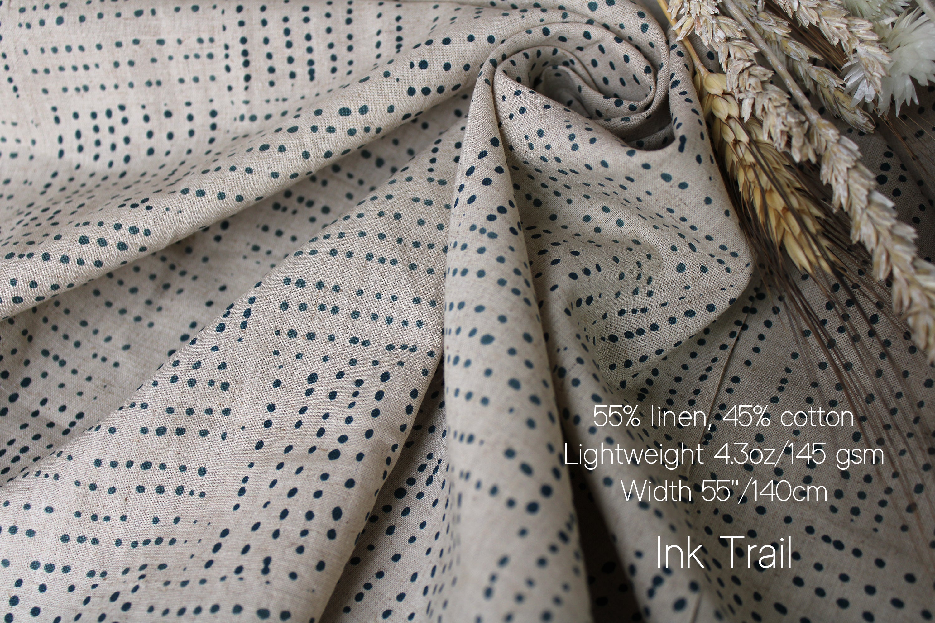 Linen fabric by the yard for Clothing, Curtains / Lightweight - Medium weight linen fabric European flax