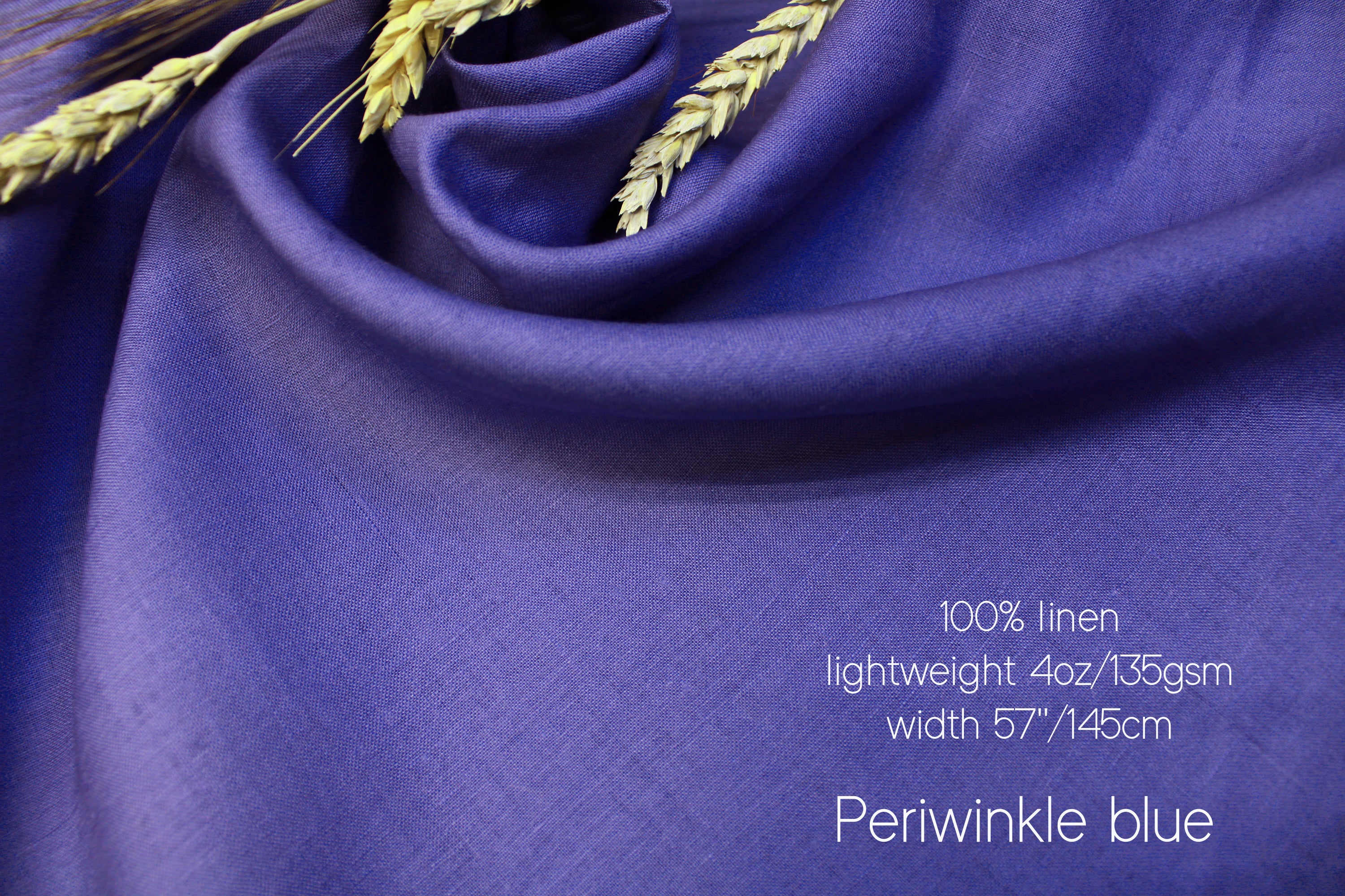 Blue Linen Fabric by the yard - 100% Linen and Linen-cotton blend - By Linen Fabric Online