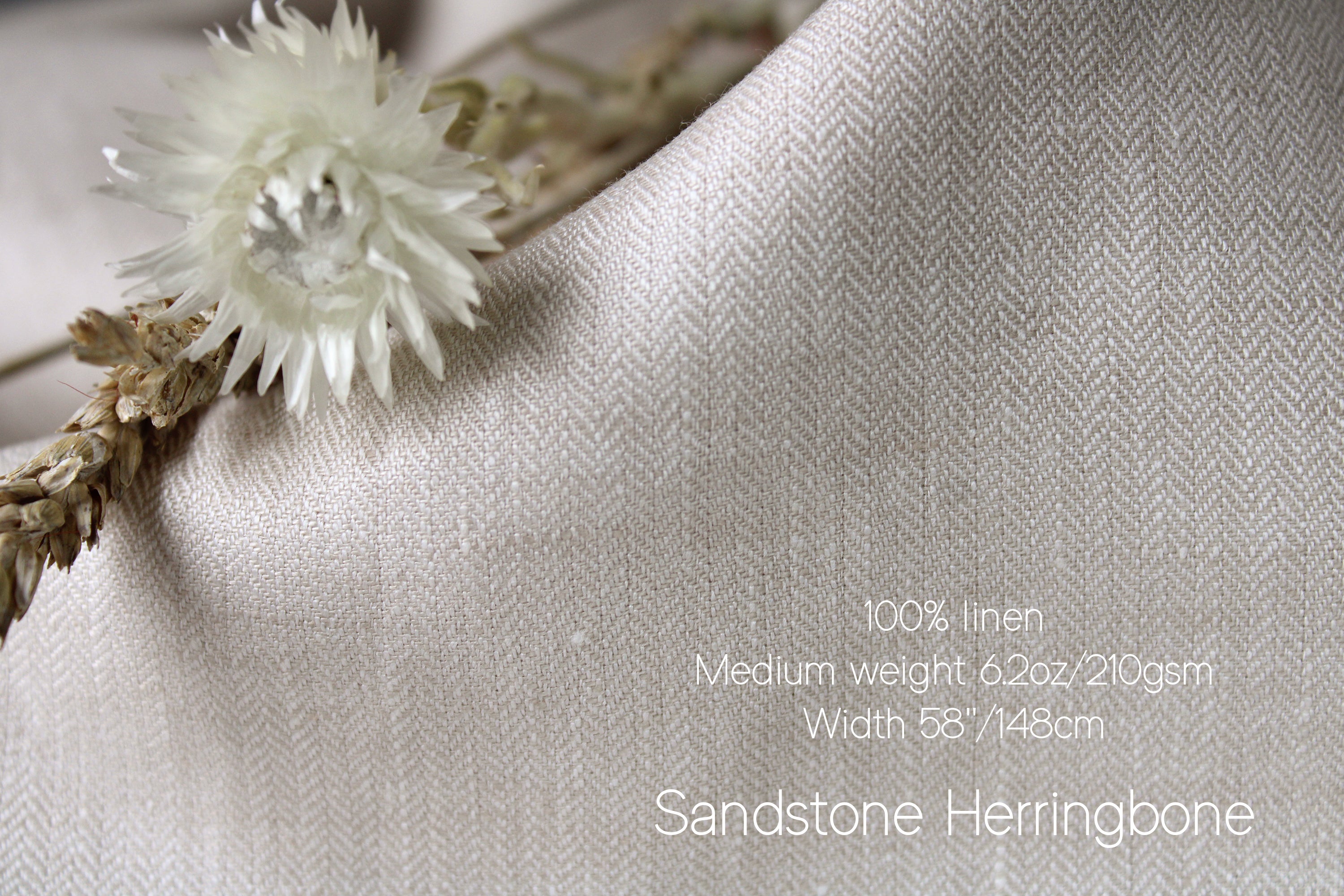 Linen fabric by the yard for Clothing, Curtains / Lightweight - Medium weight linen fabric European flax