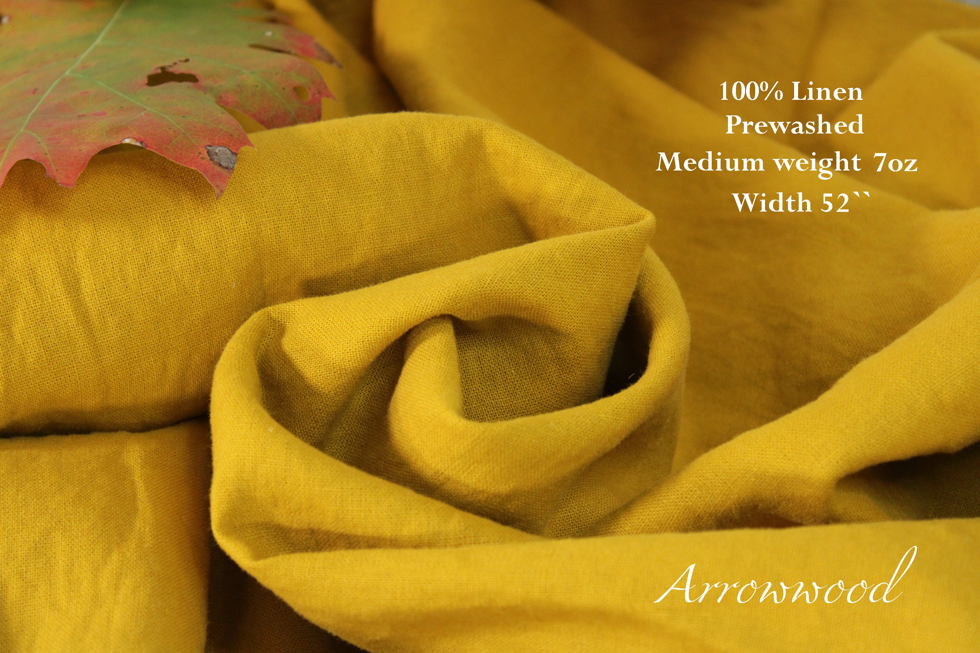 100% Washed Linen Fabric by the Yard / Prewashed Linen Fabric / Buy Linen Online