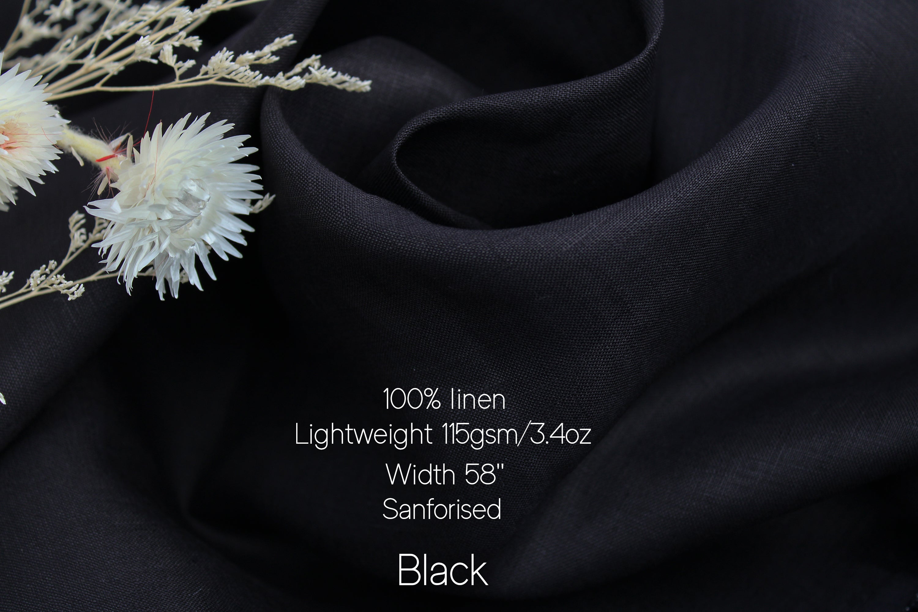 Blue Gray Linen Fabric by the yard / 100% linen fabric, Linen cotton blend / Medium Heavy weight