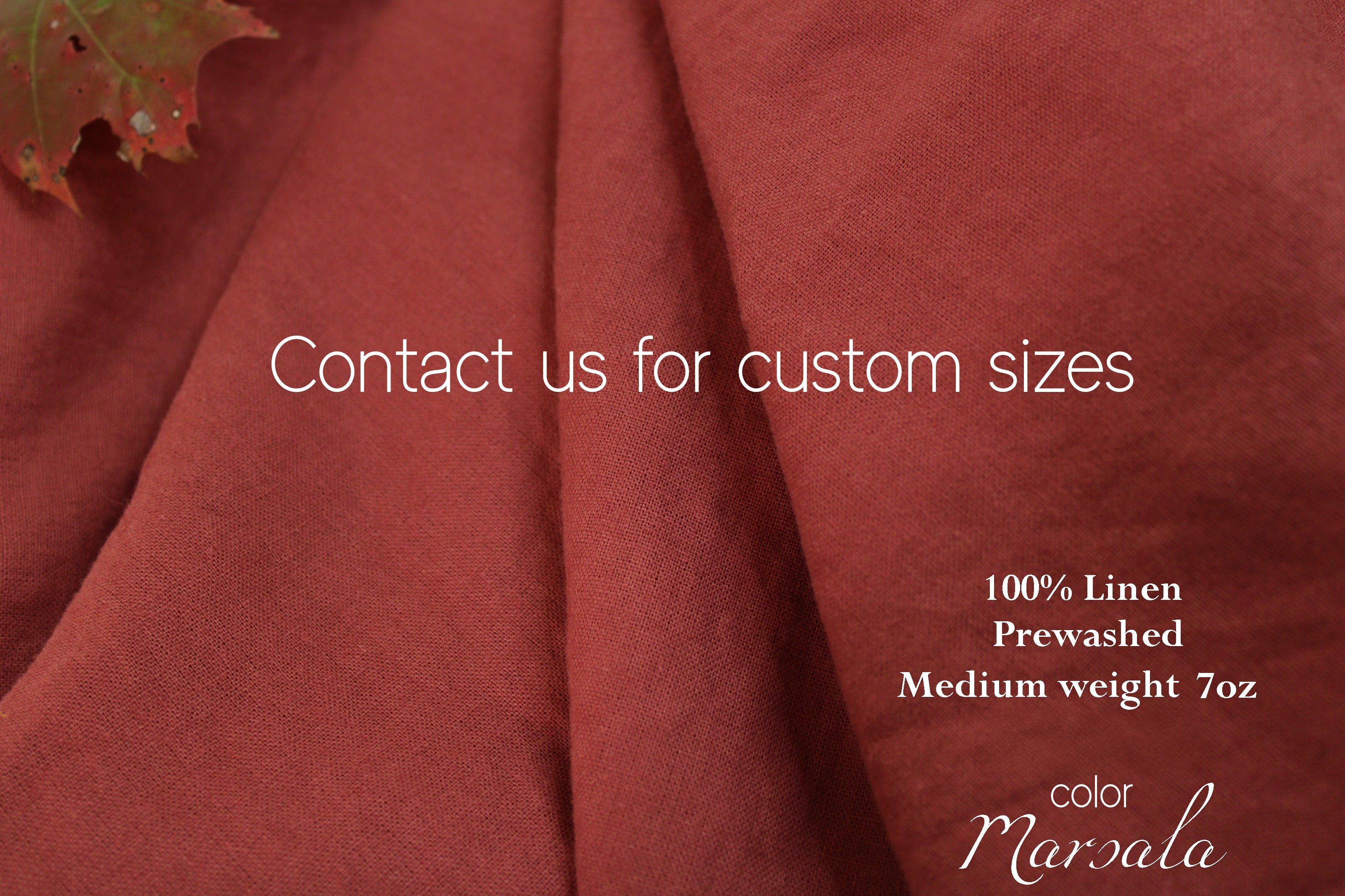 Extra Long Marsala Linen Curtains - Prewashed Linen Window Drape - Custom Sizes - 1 panel
