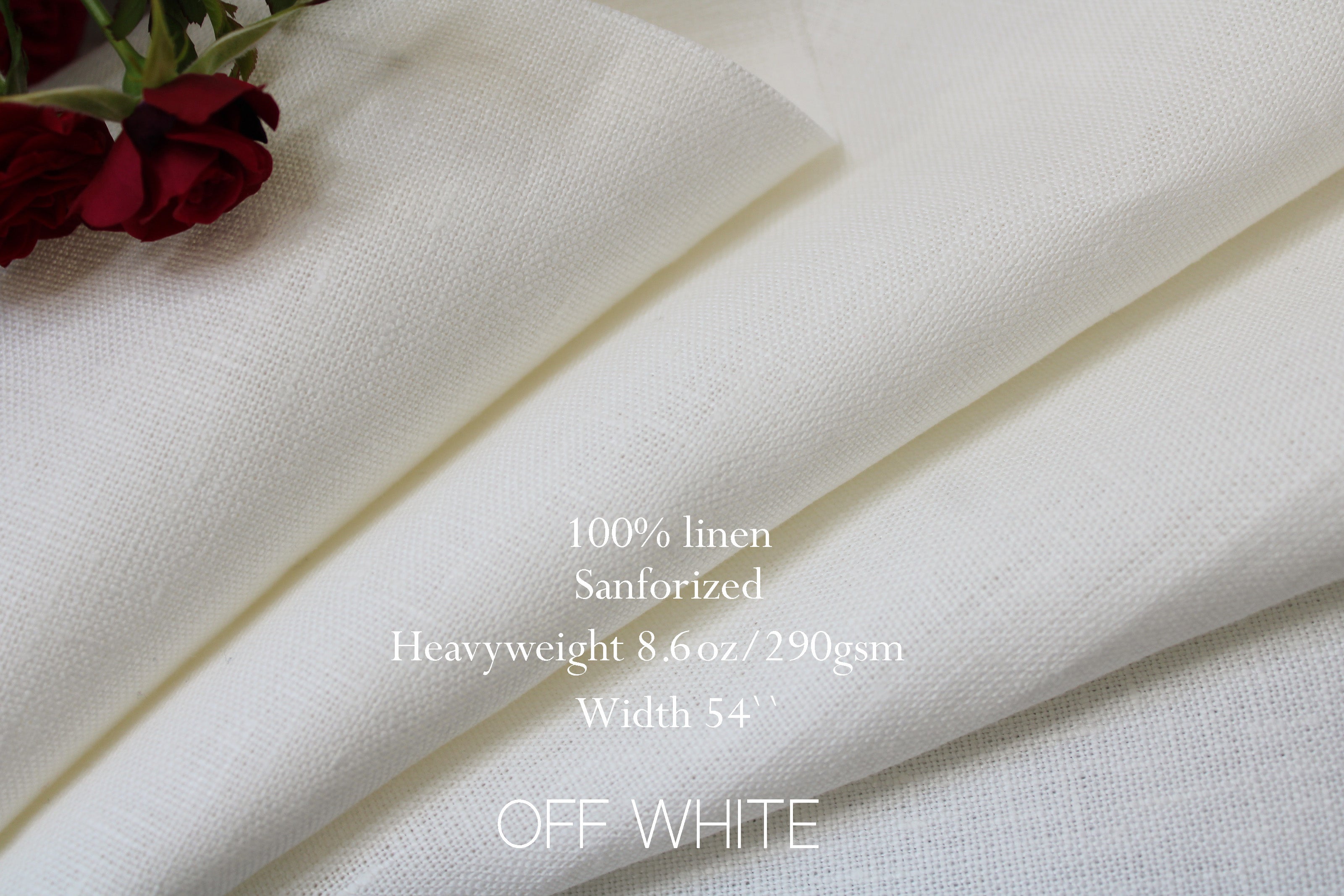 WHOLESALE Linen Fabric USA / Linen Fabric ROLL Wholesale / Linen by the Bolt / Off White linen fabric Heavyweight