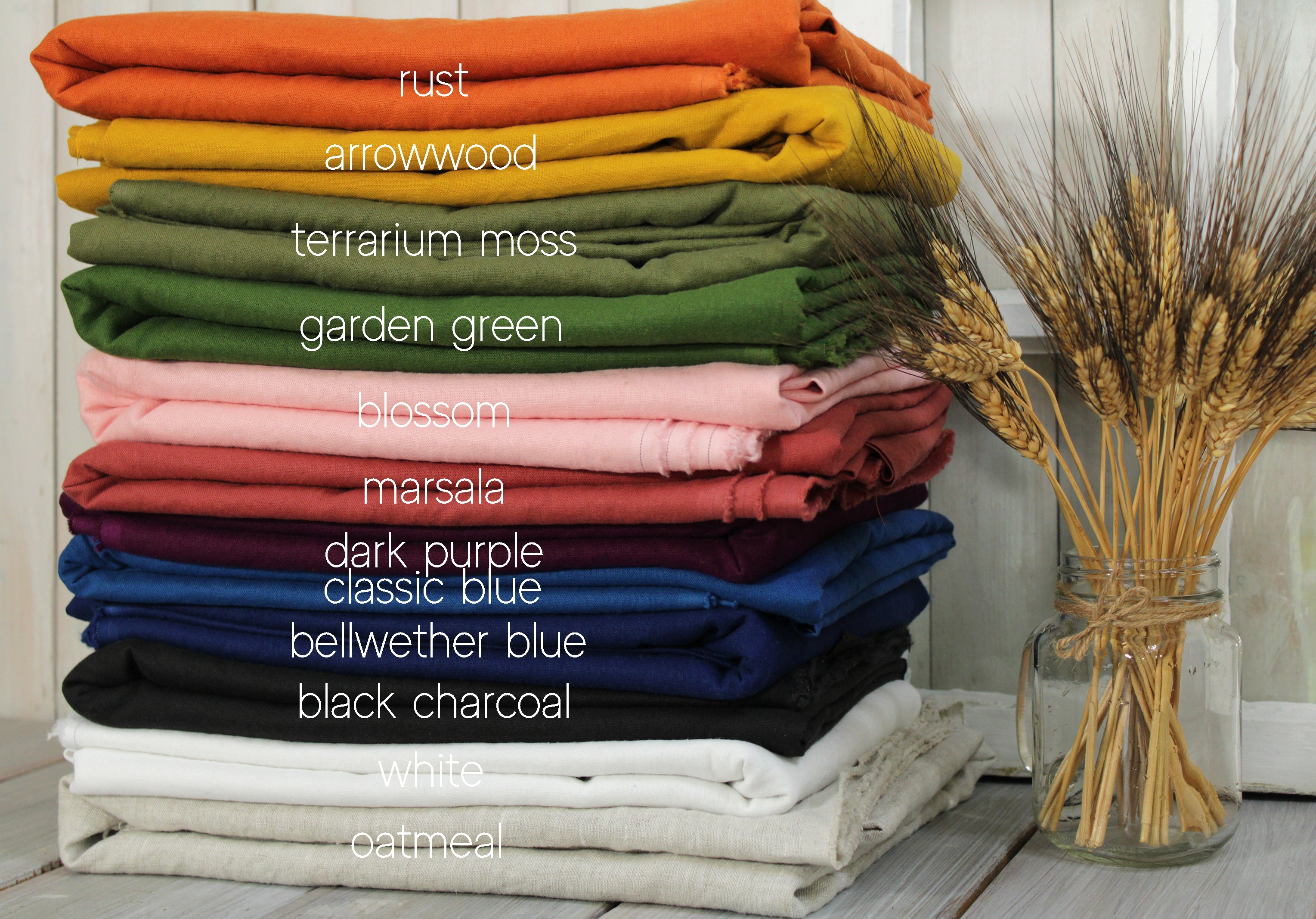 100% Washed Linen Fabric by the Yard / Prewashed Linen Fabric / Buy Linen Online