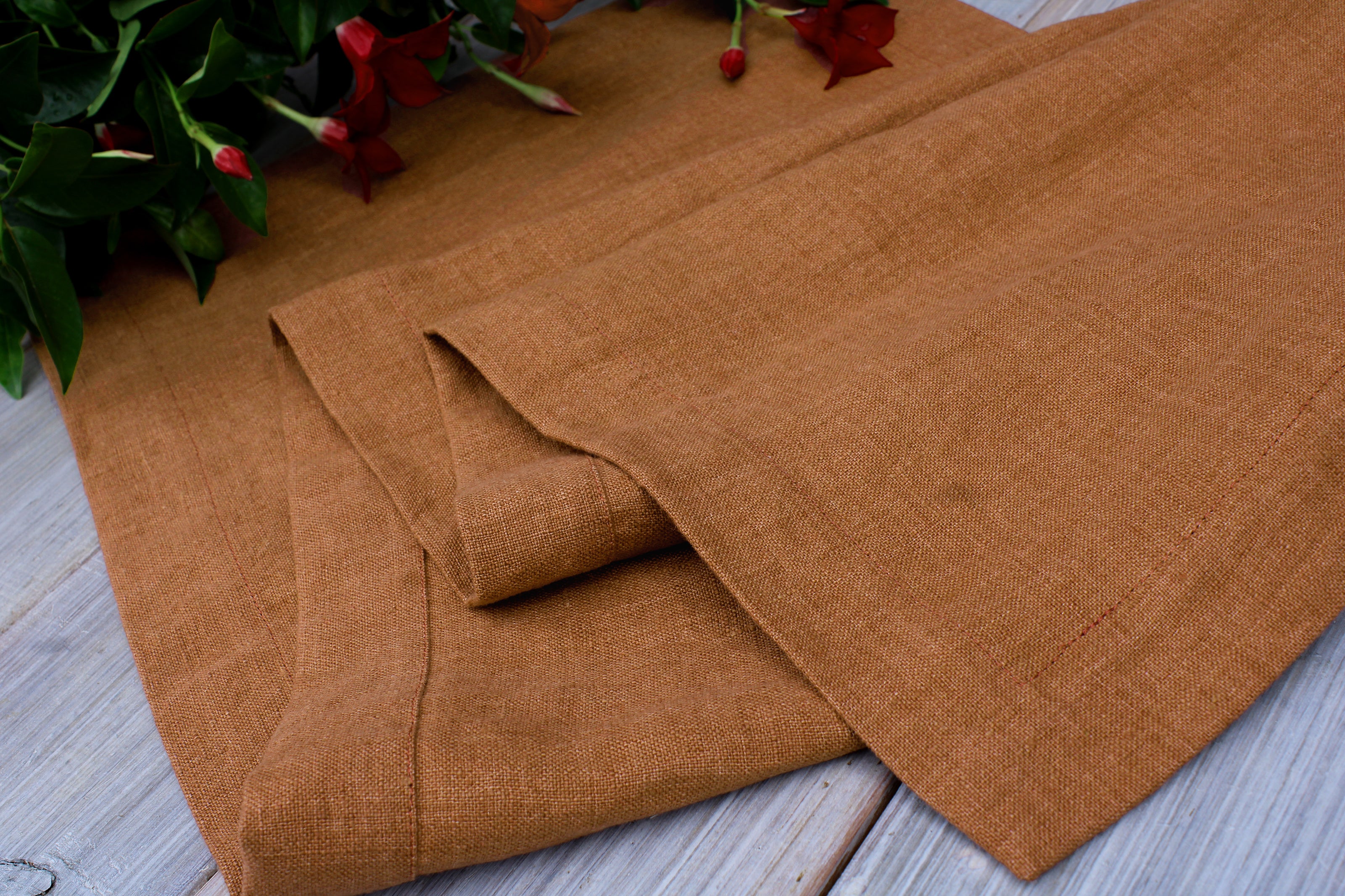 Pure Linen Table Runner - Heavy Weight - Prewashed -  Custom Sizes