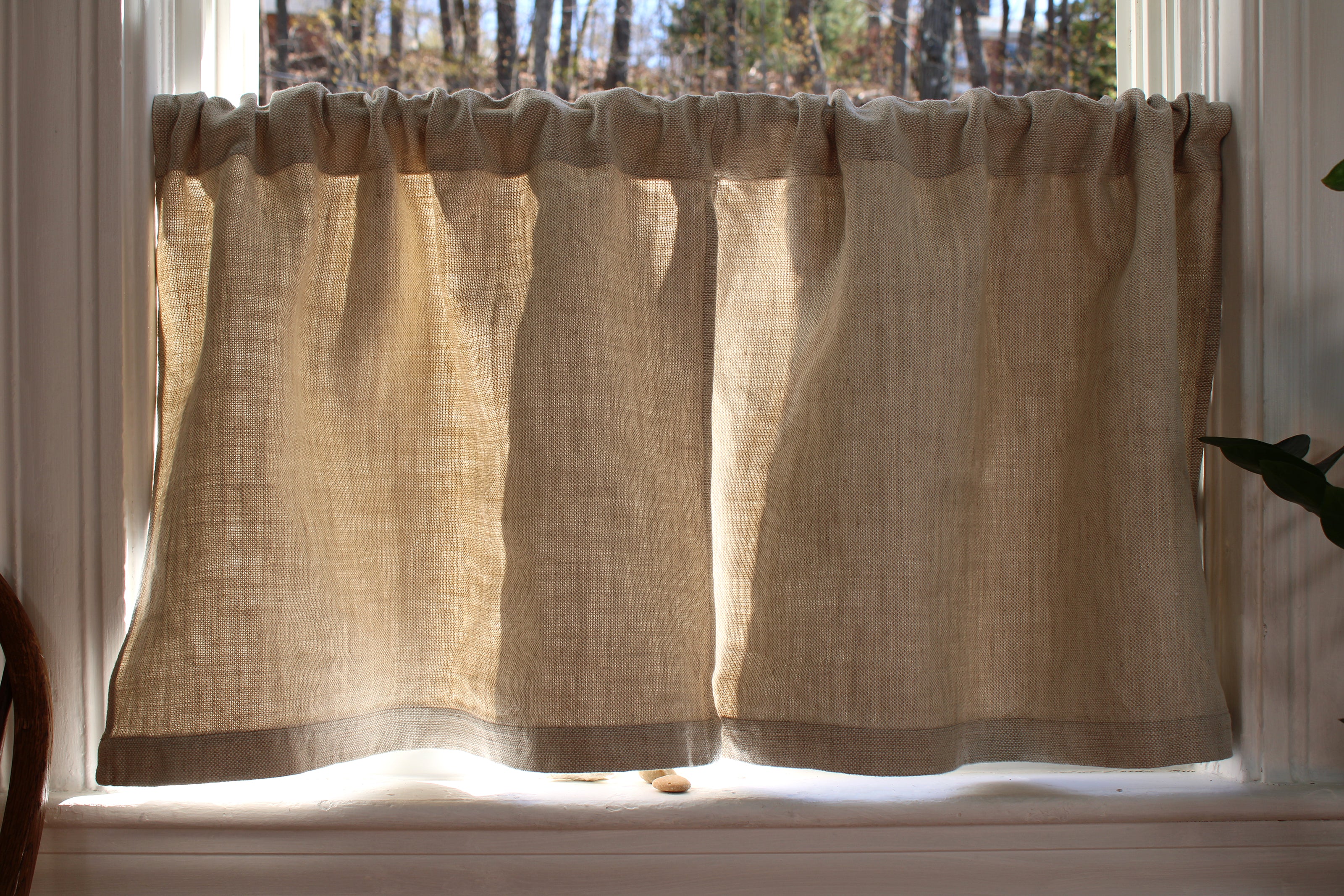 Heavy Weight Linen Curtains / Kitchen Linen Curtains / Custom Curtains US