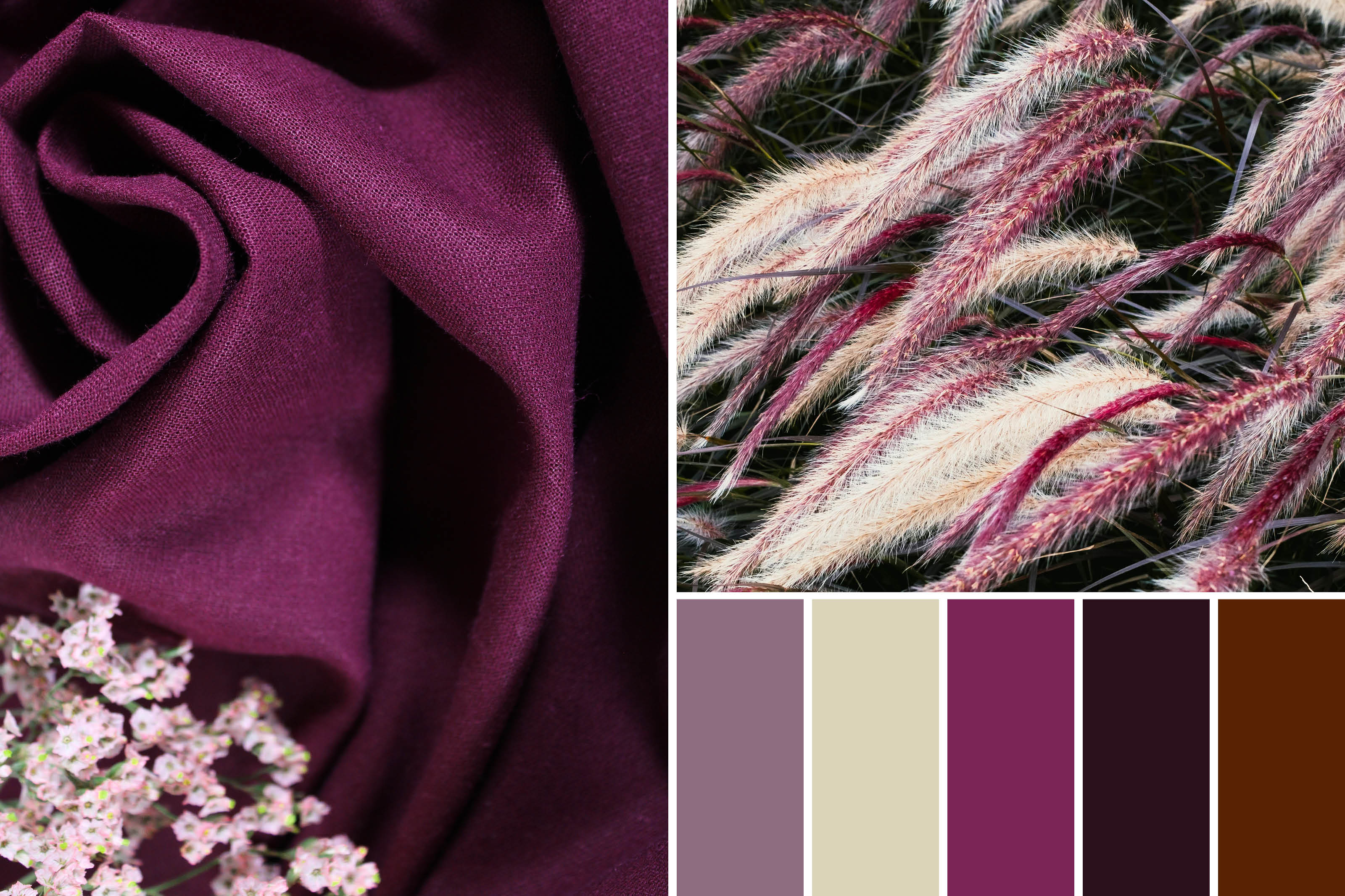 100% Linen Fabric by the Yard / Dark purple Linen Fabric / Buy Linen Online