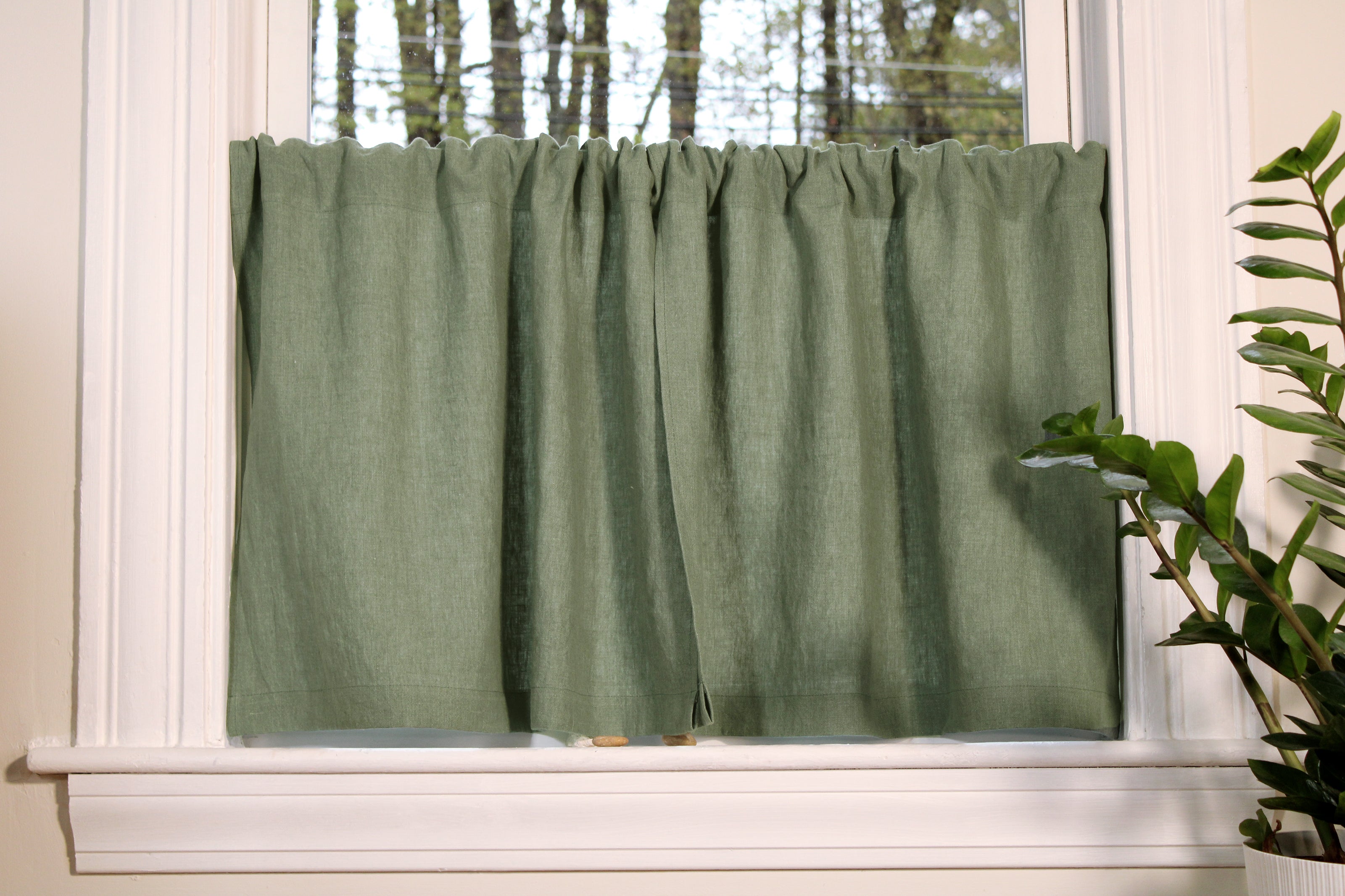 100% Flax Linen Curtains made in the US / Short Linen Curtains / Custom Curtains