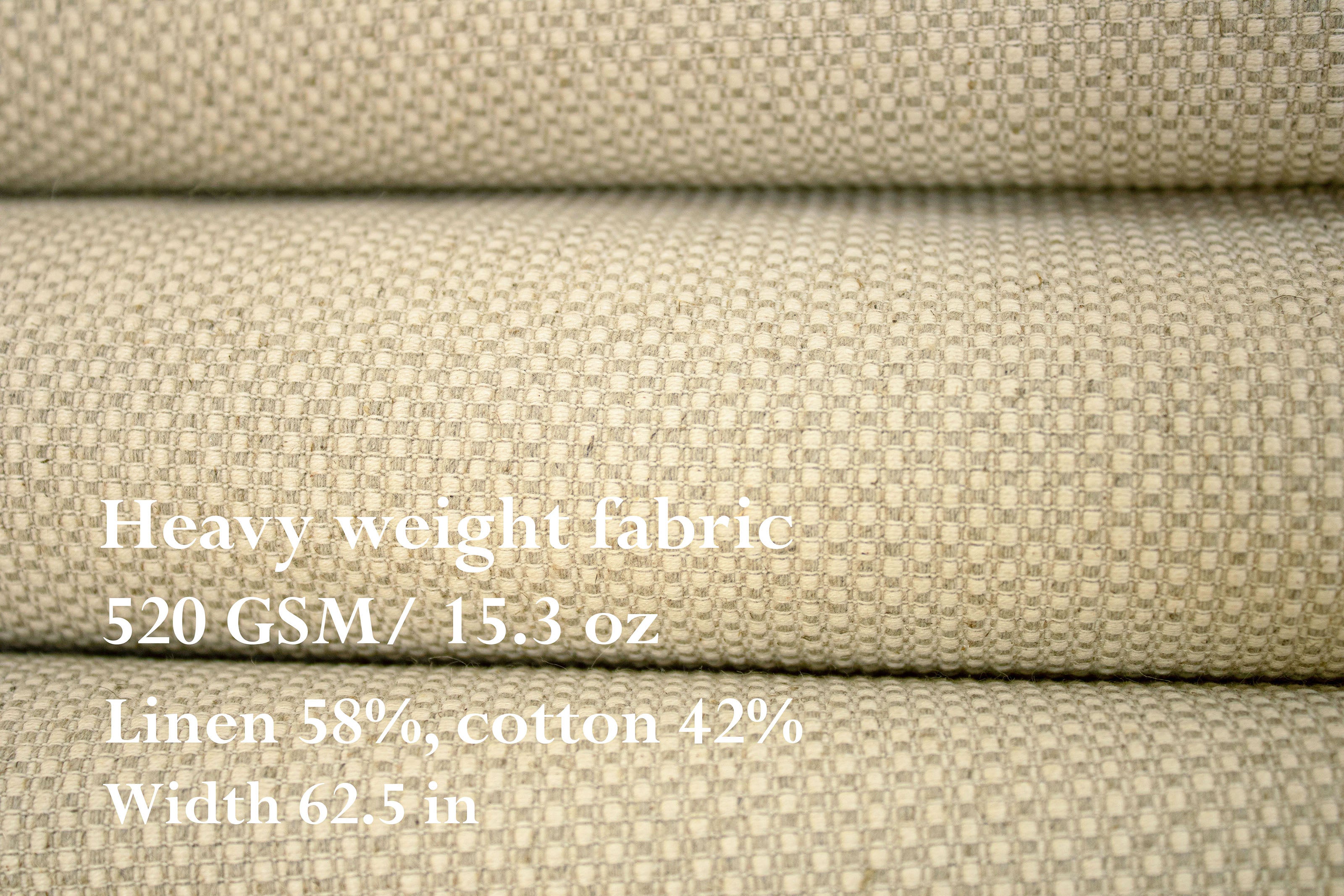 Undyed Linen Upholstery Fabric / Heavy Linen Fabric / Buy Linen Online