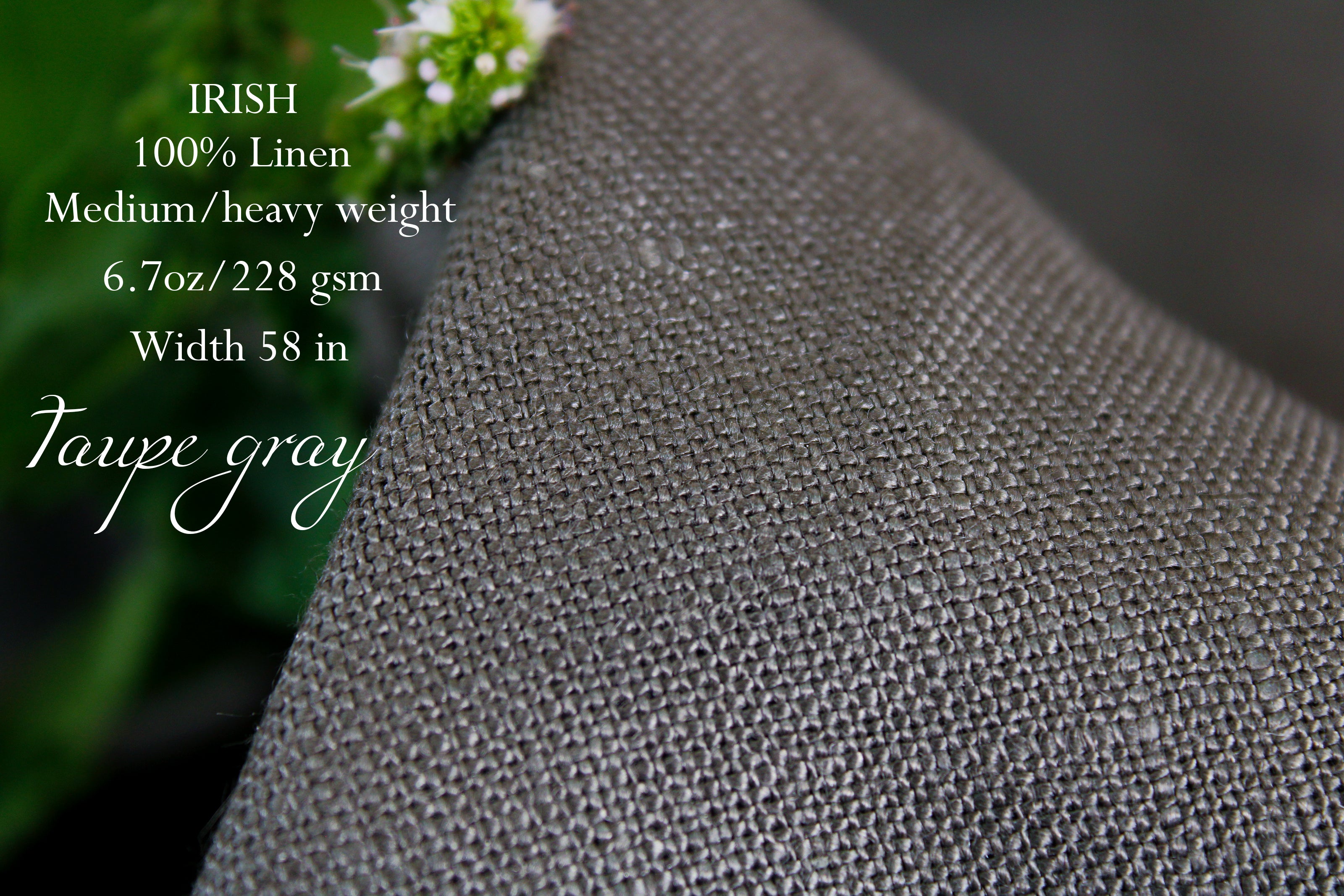 100% Linen Fabric by the Yard / Beige Brown Linen Fabric / Buy Linen Online