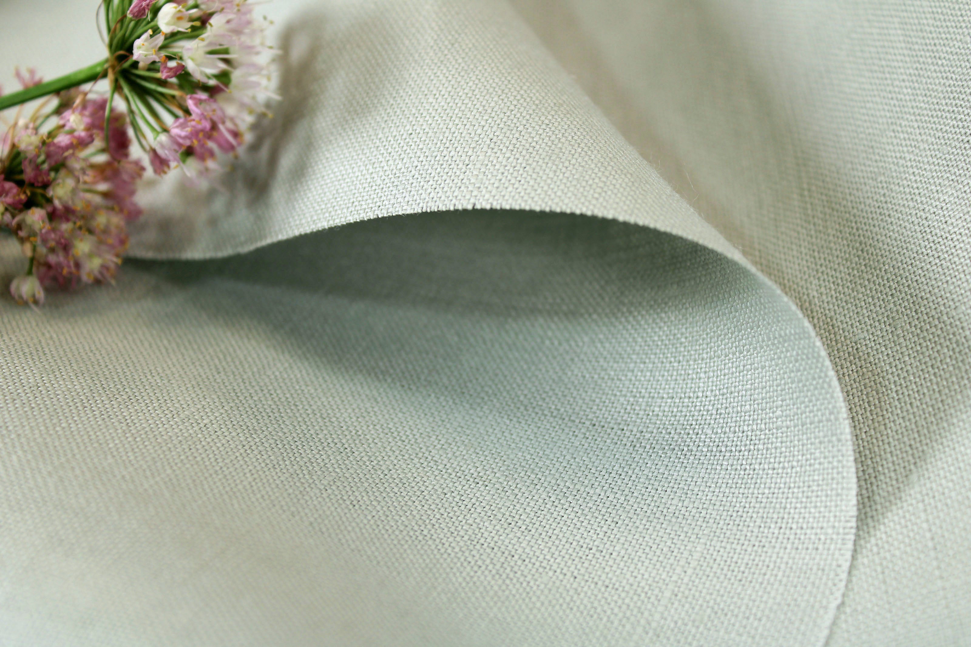 Premium IRISH 100% Linen Fabric by the Yard / Light gray Linen Fabric / Buy Linen Online