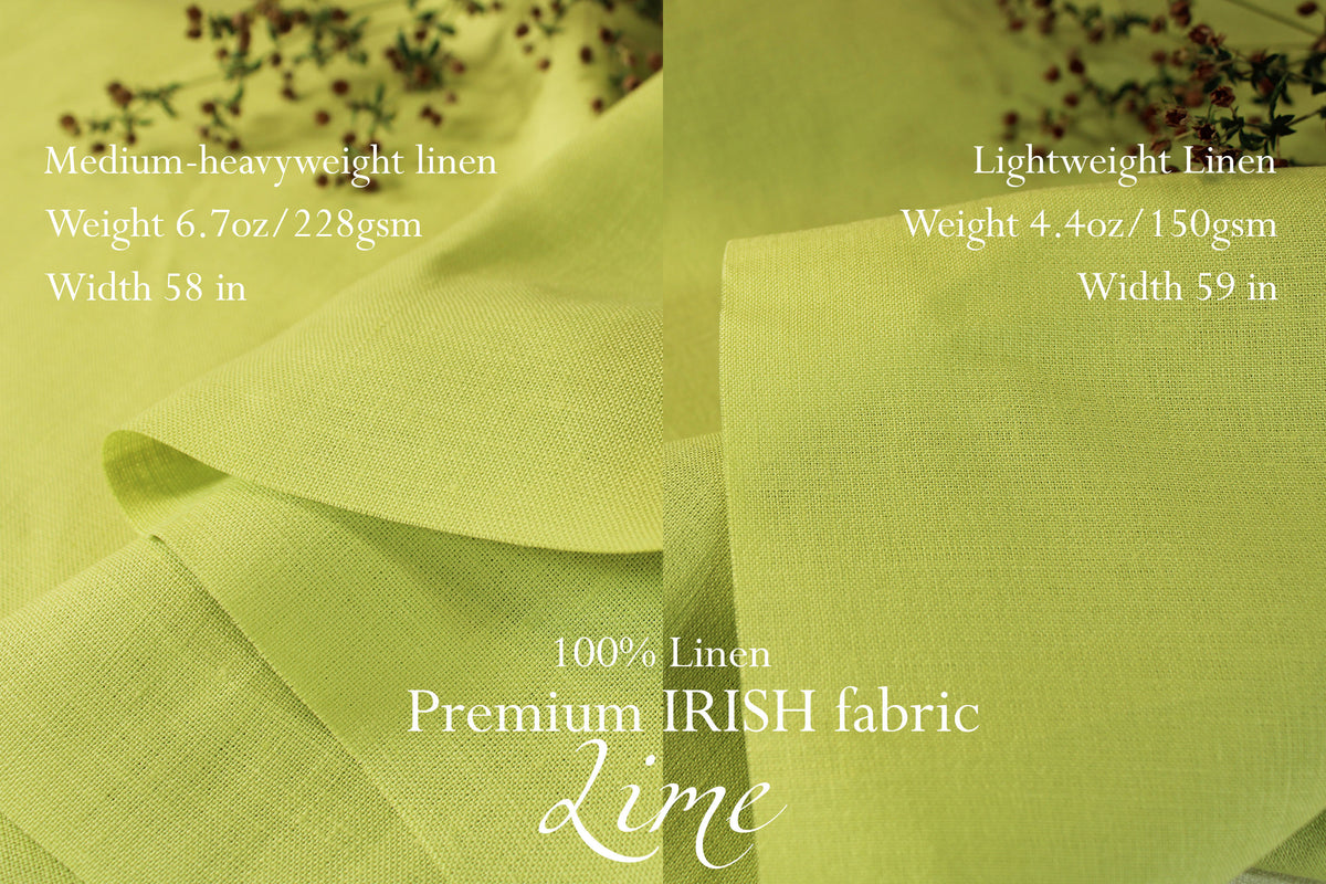 100 Linen Fabric by the Yard / Green Linen Fabric / Buy Linen Online