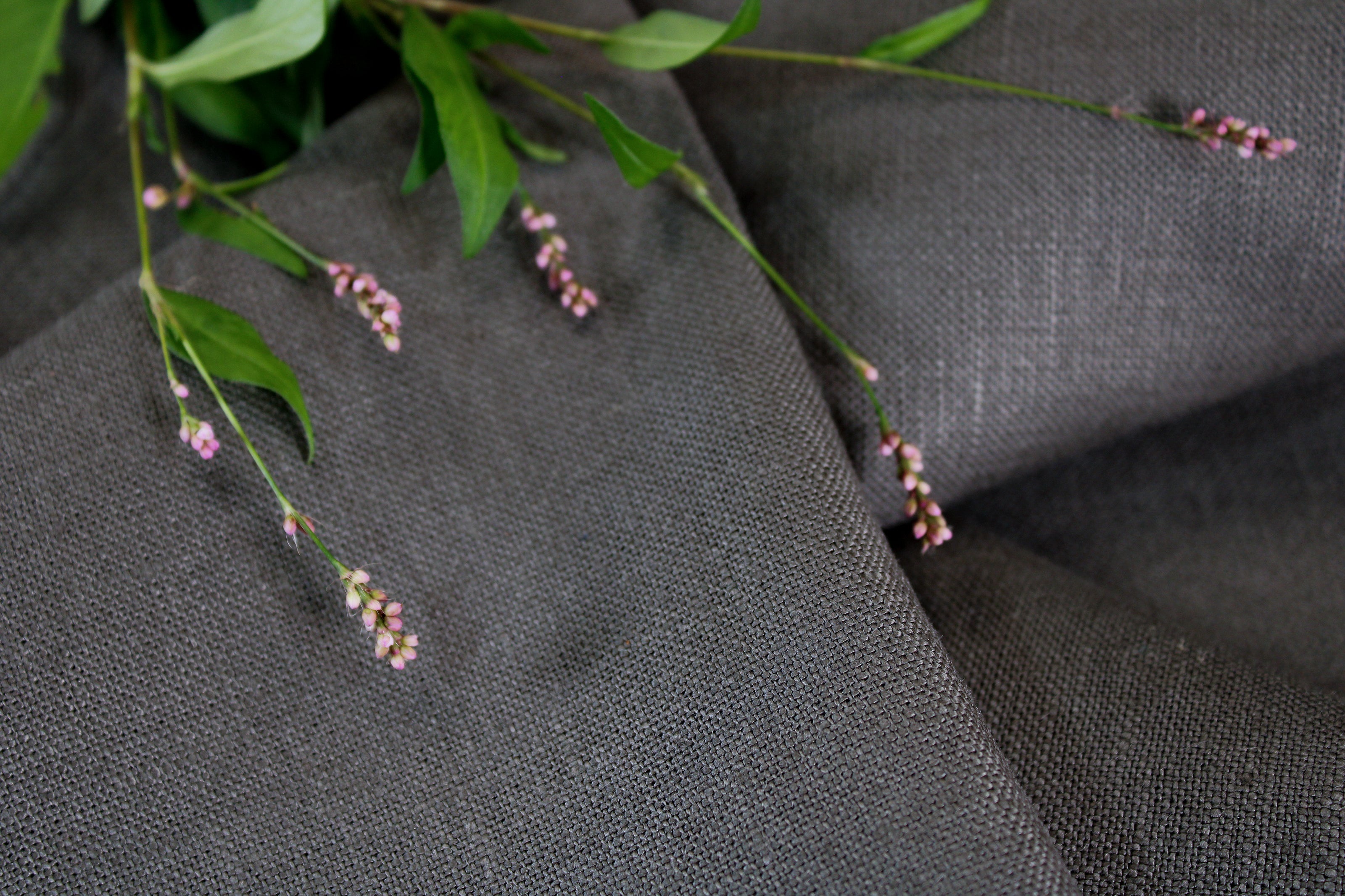 Premium IRISH 100% Linen Fabric by the Yard / Taupe gray Linen Fabric / Buy Linen Online