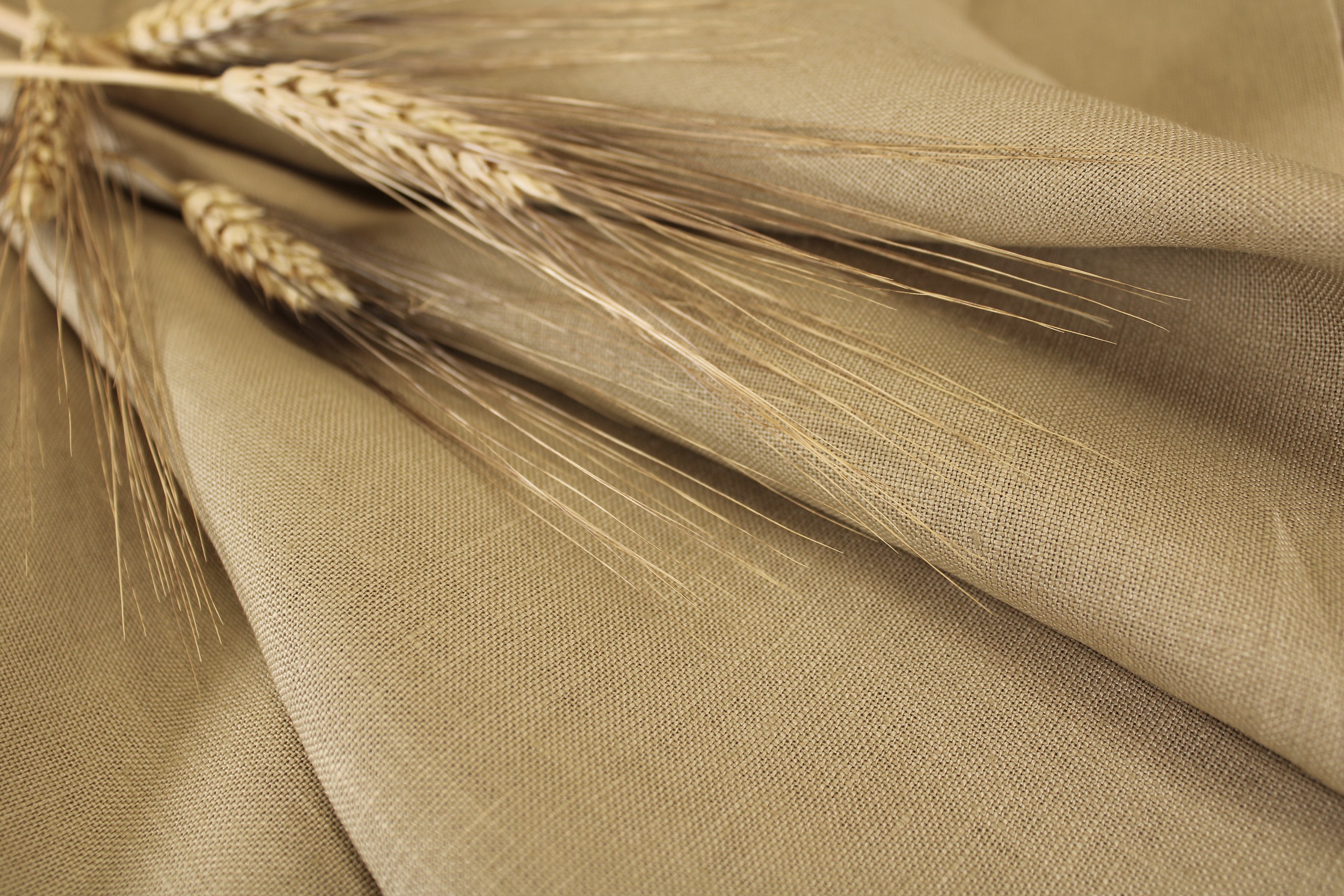 Premium IRISH 100% Linen Fabric by the Yard / Whole wheat Linen Fabric / Buy Linen Online