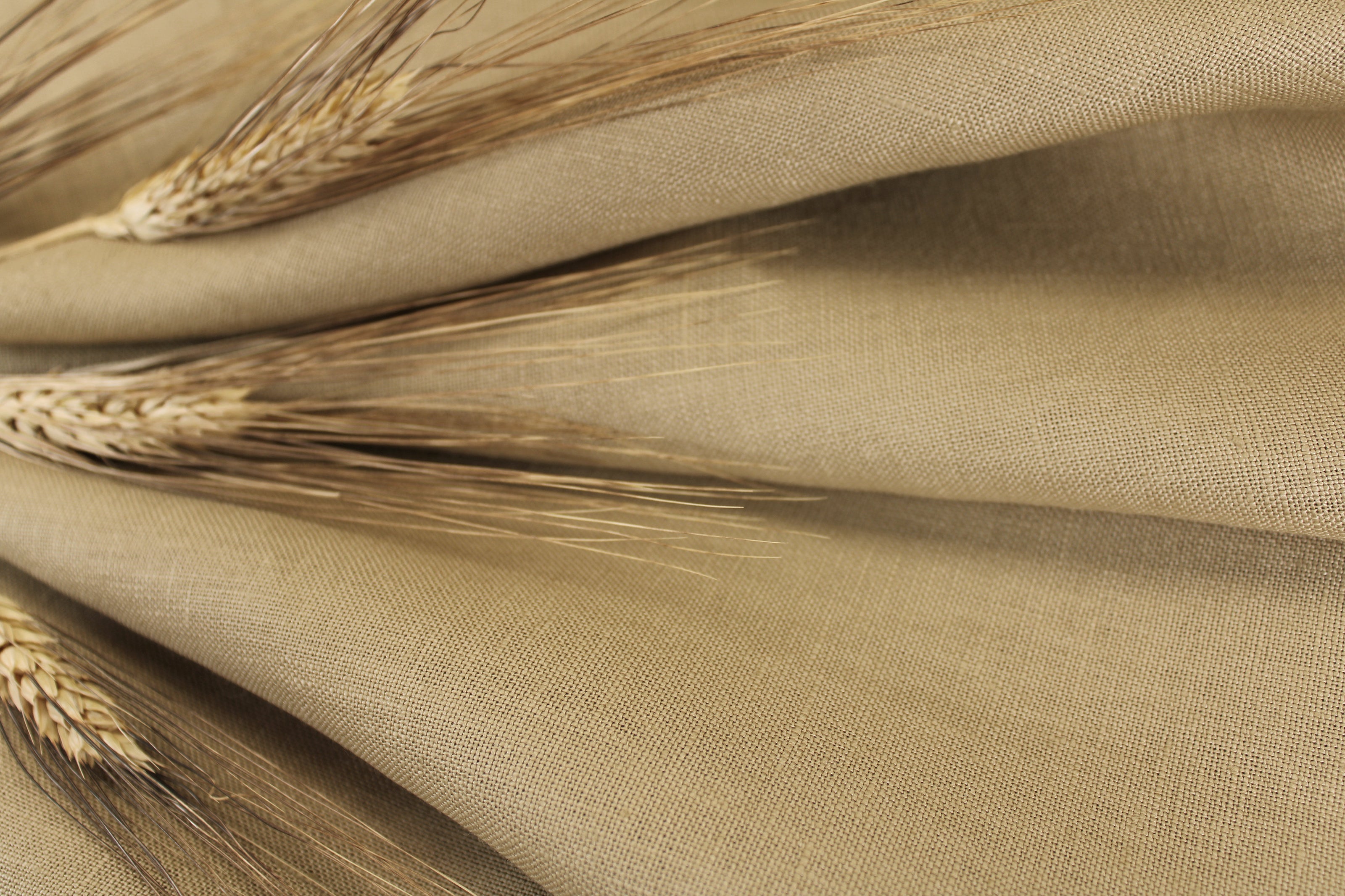 Premium IRISH 100% Linen Fabric by the Yard / Whole wheat Linen Fabric / Buy Linen Online