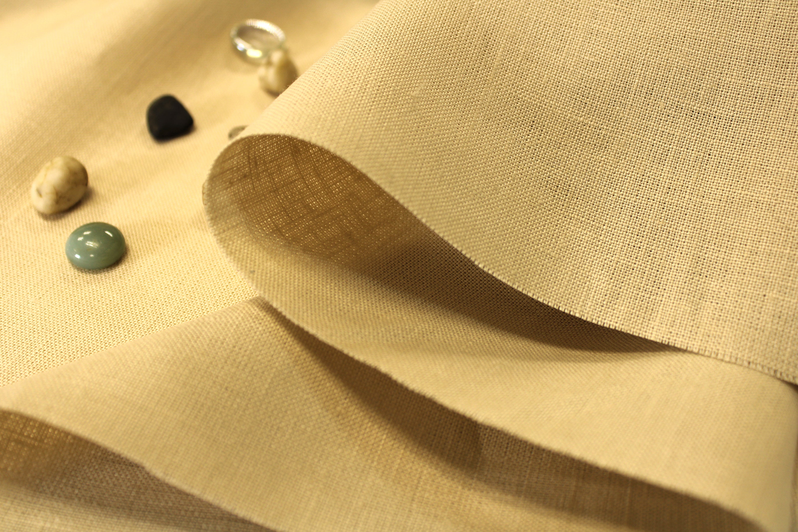 Premium IRISH 100% Linen Fabric by the Yard / Sandcastle Linen Fabric / Buy Linen Online