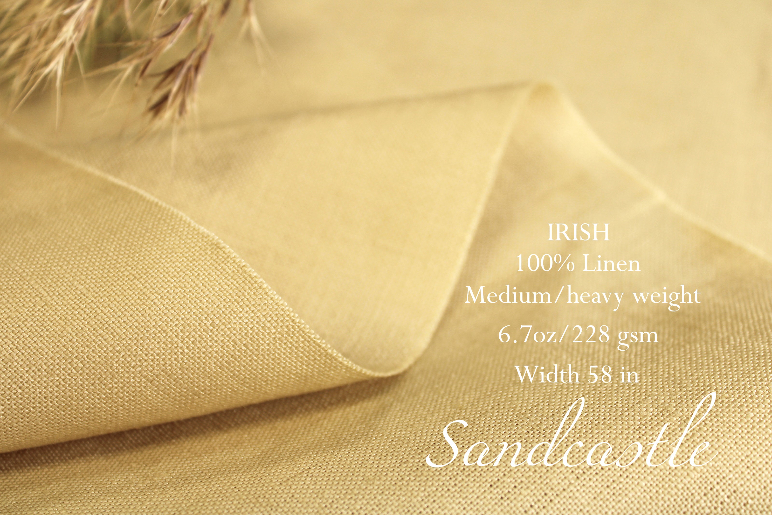 100% Linen Fabric by the Yard / Brown Linen Fabric / Buy Linen Online
